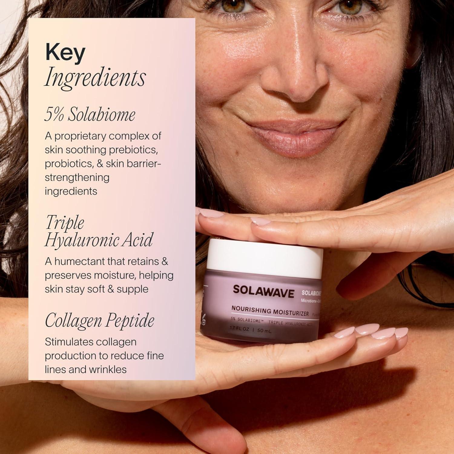 Crema Hidratante Solawave Coreana con Péptidos y Ácido Hialurónico 48 g