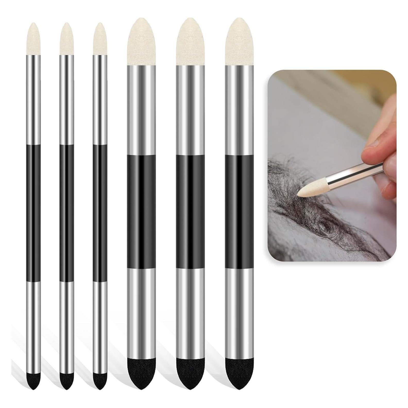 6 Piezas Esponjas de Mezcla para Artistas Salbsever Doble Punta