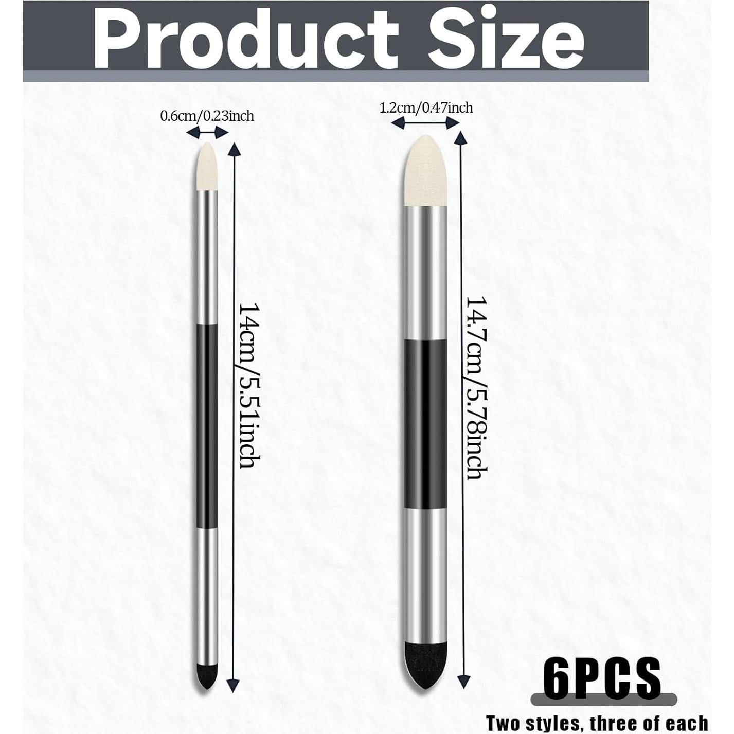 6 Piezas Esponjas de Mezcla para Artistas Salbsever Doble Punta