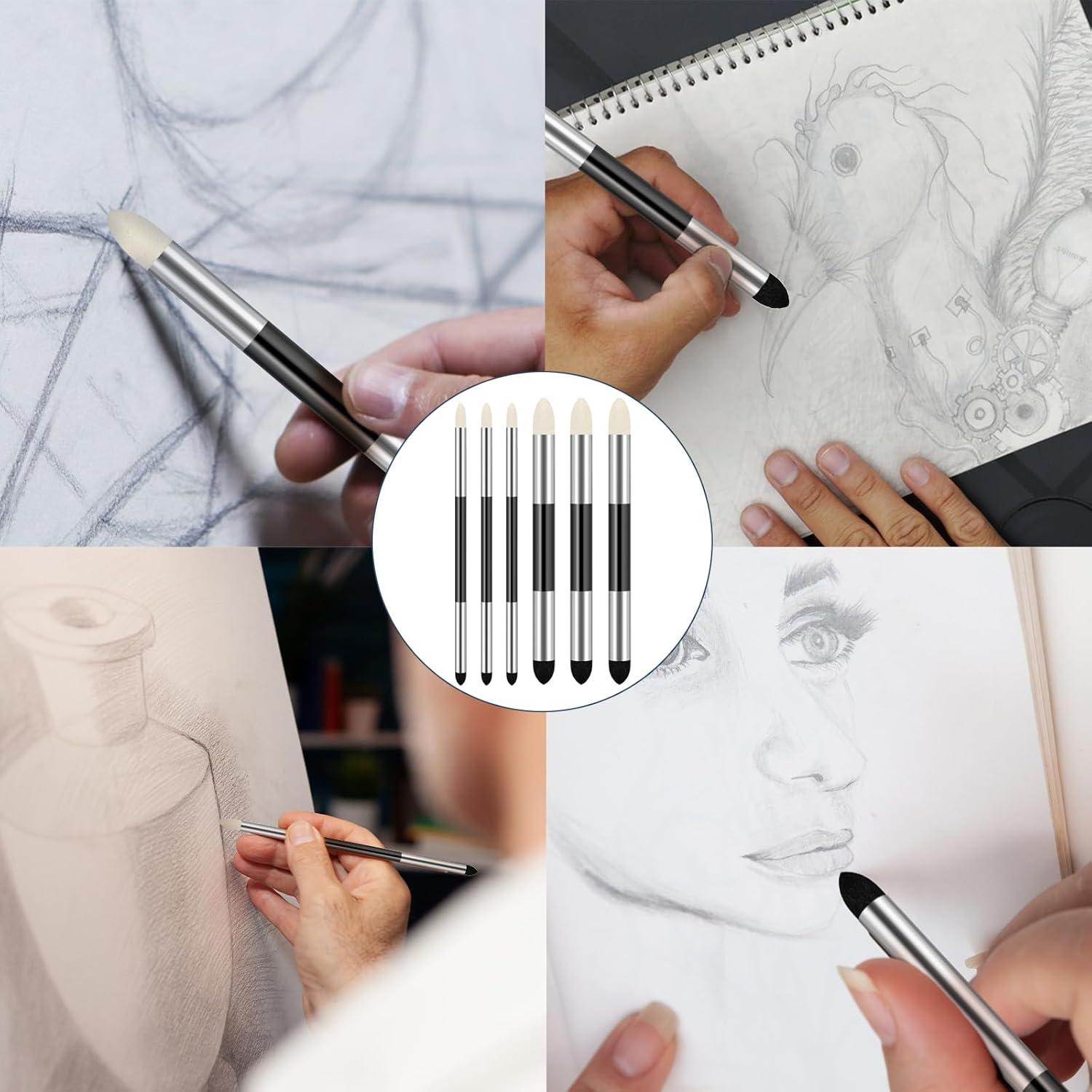 6 Piezas Esponjas de Mezcla para Artistas Salbsever Doble Punta