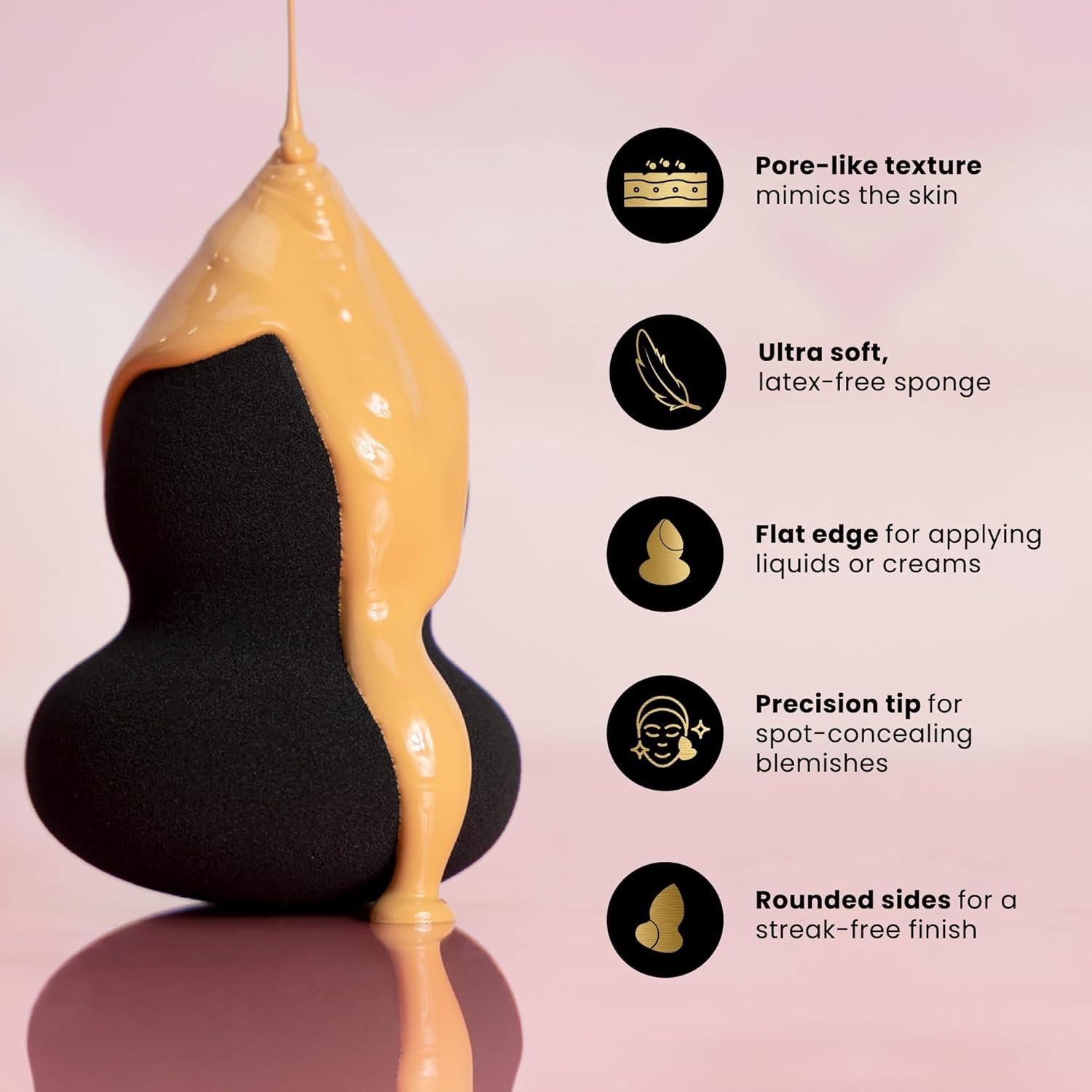 Esponja de Maquillaje Vegana Frankie Rose | Cobertura Media a Completa