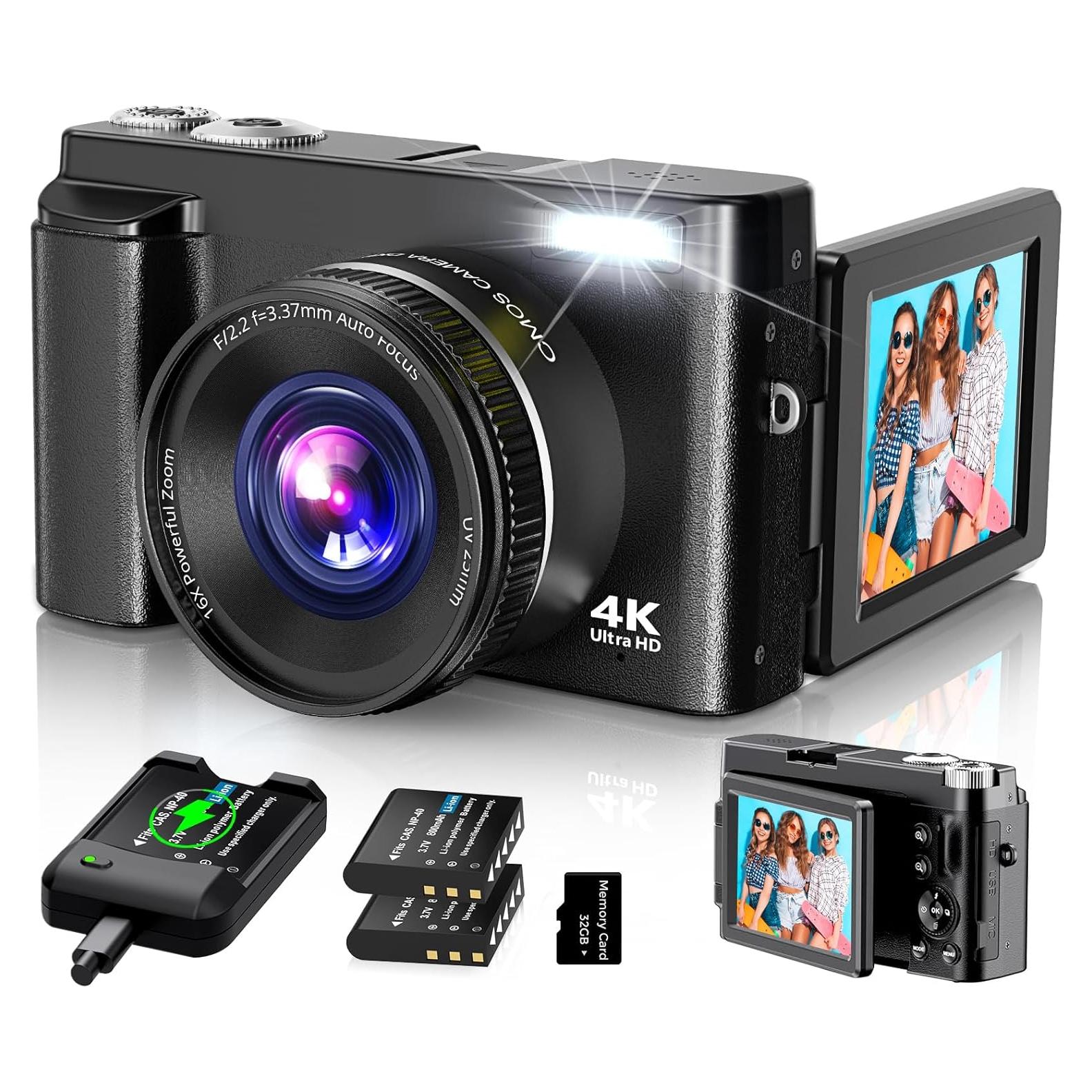 Cámara Digital 4K Duluvulu DC101 48MP Pantalla 3"