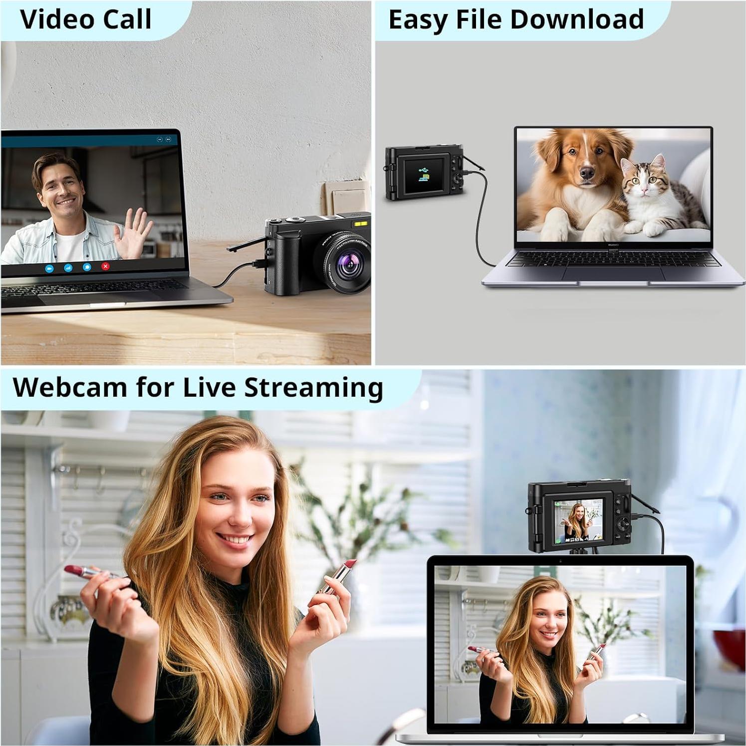 Cámara Digital 4K Duluvulu DC101 48MP Pantalla 3"
