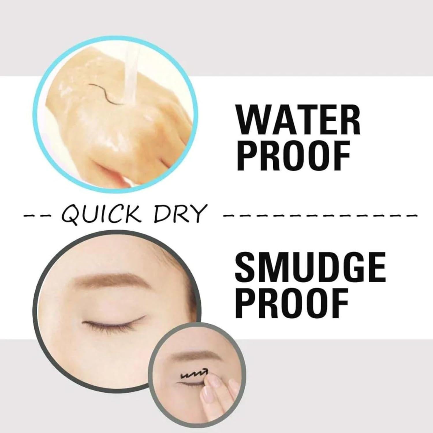 Delineador a Prueba de Agua KISSME Marrón Natural 0.1mm