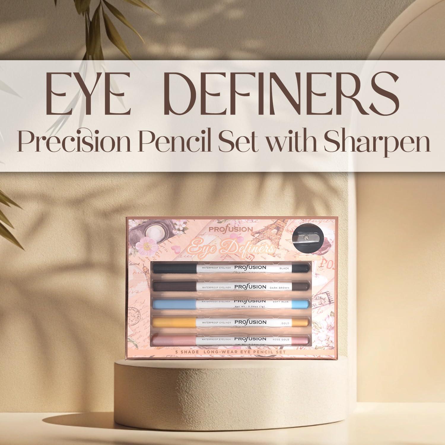 Juego de Lápices para Ojos Profusion Cosmetics 5 Piezas