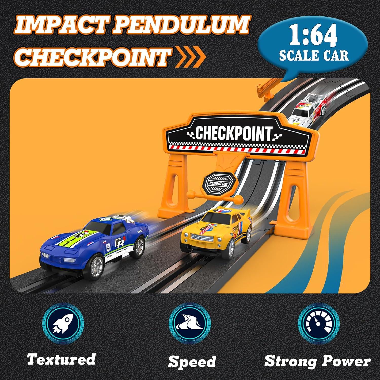 Conjunto de Pista de Carreras Wupuaait 3.35m con Coches 1:64