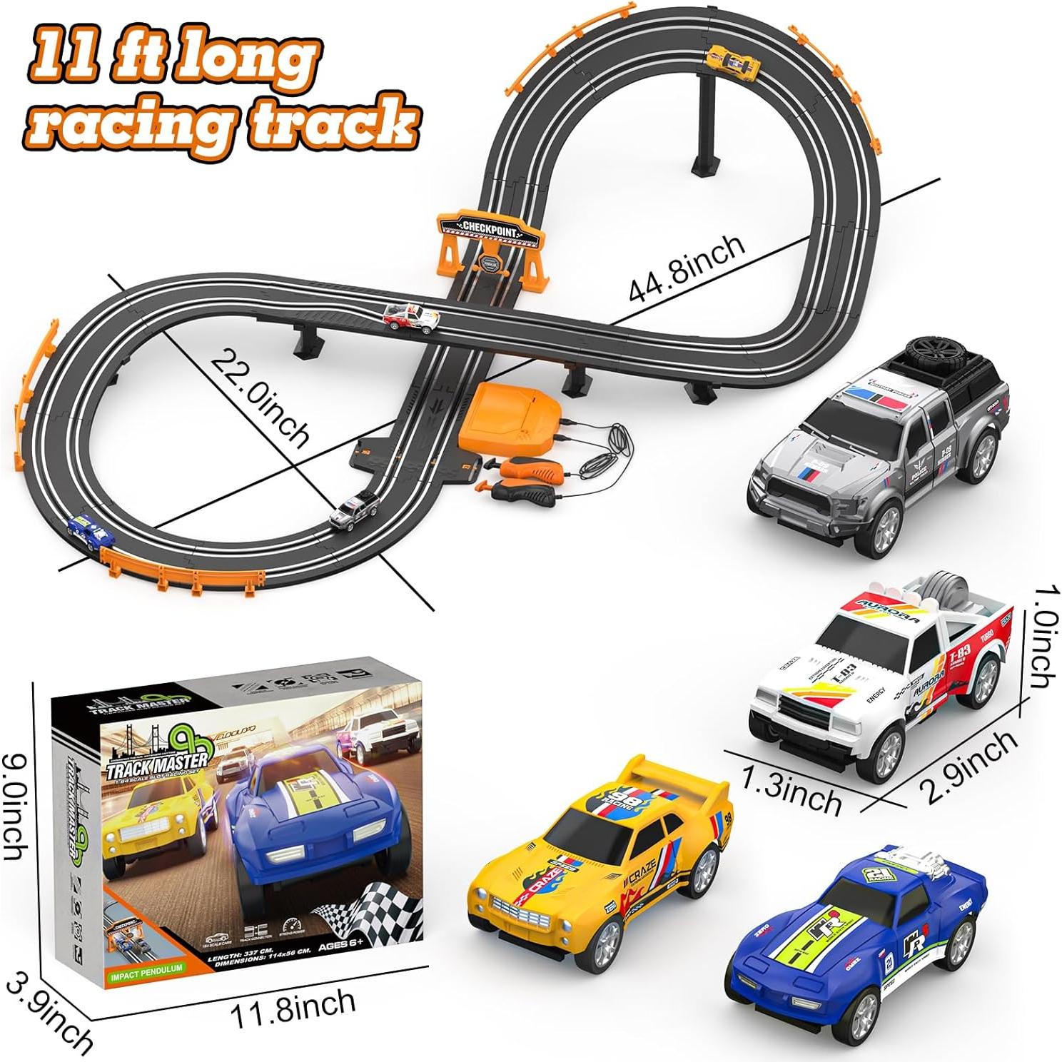 Conjunto de Pista de Carreras Wupuaait 3.35m con Coches 1:64