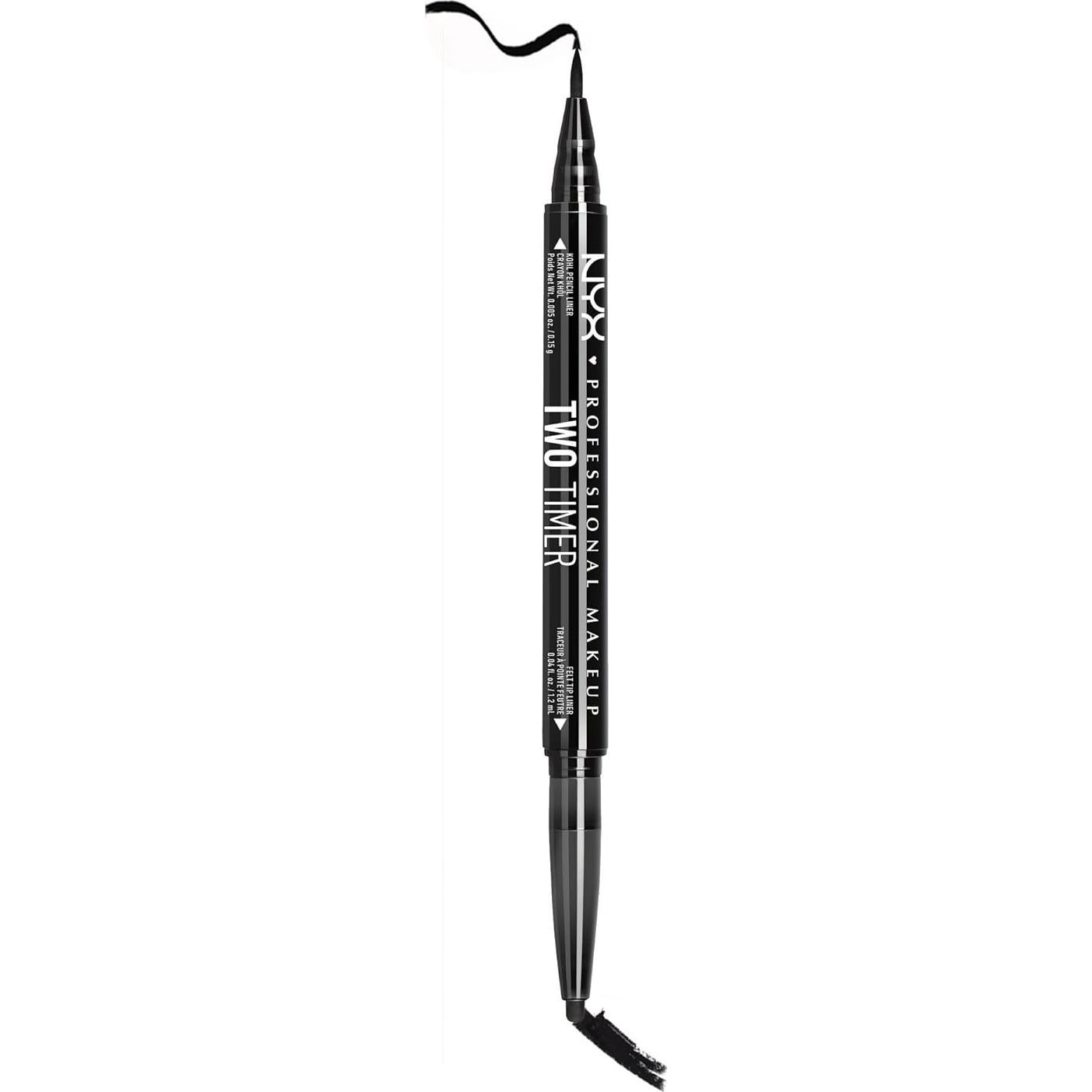 Delineador Doble Tenedor NYX Professional Makeup - Negro