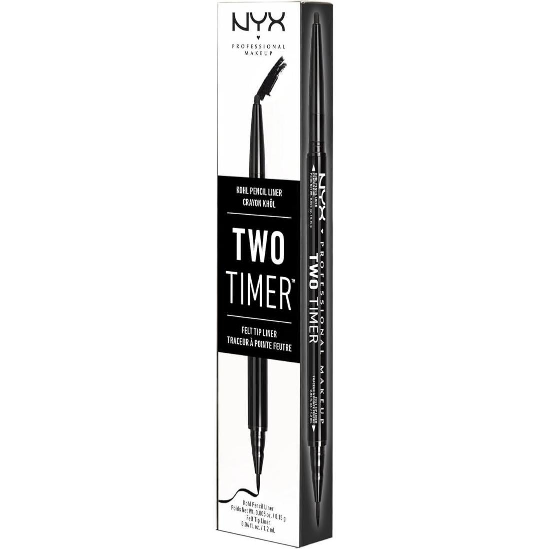 Delineador Doble Tenedor NYX Professional Makeup - Negro