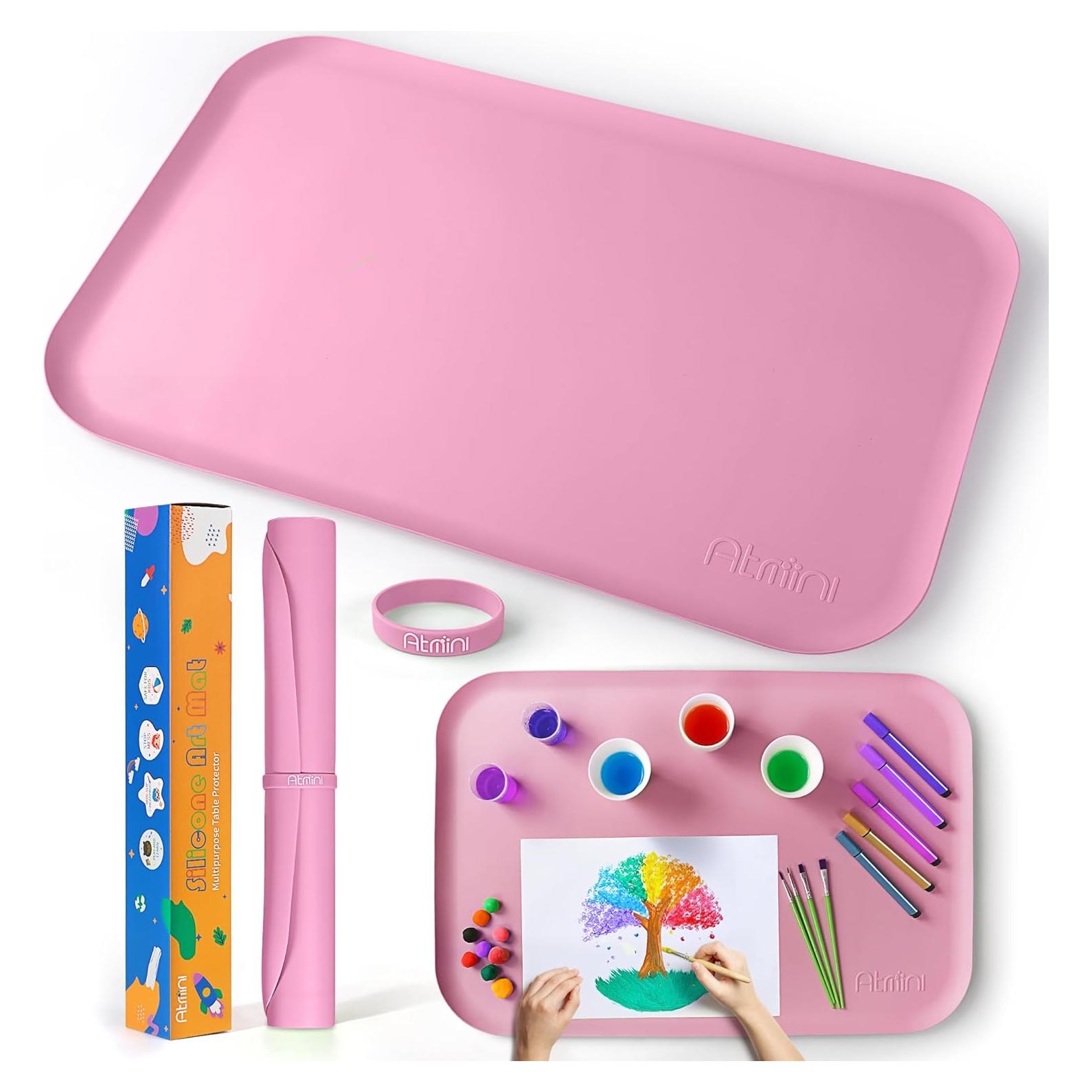 Alfombrilla de Silicona AtMini 61x40 cm Rosa para Manualidades