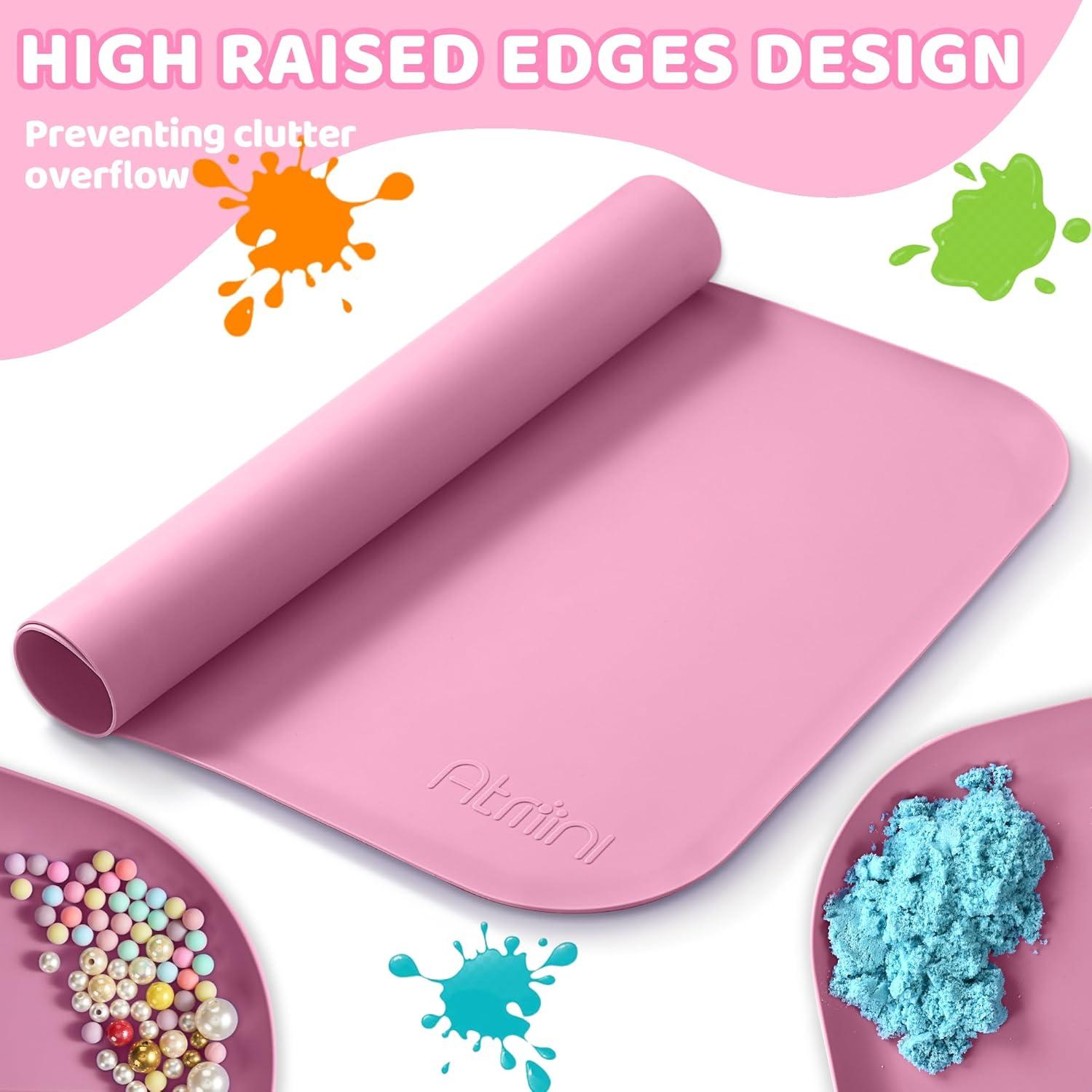 Alfombrilla de Silicona AtMini 61x40 cm Rosa para Manualidades