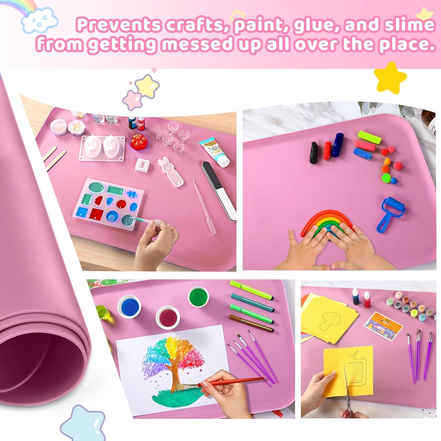 Alfombrilla de Silicona AtMini 61x40 cm Rosa para Manualidades