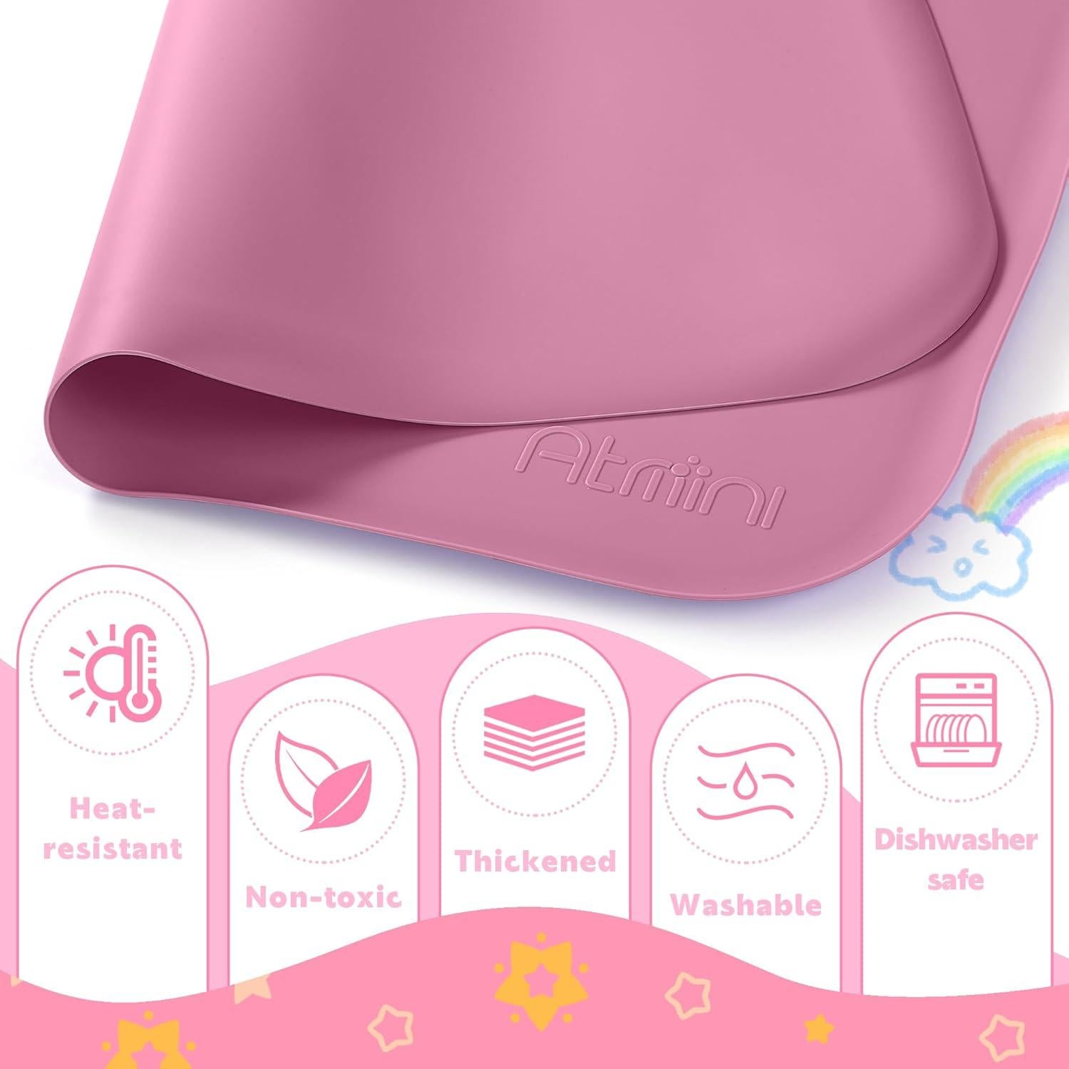 Alfombrilla de Silicona AtMini 61x40 cm Rosa para Manualidades