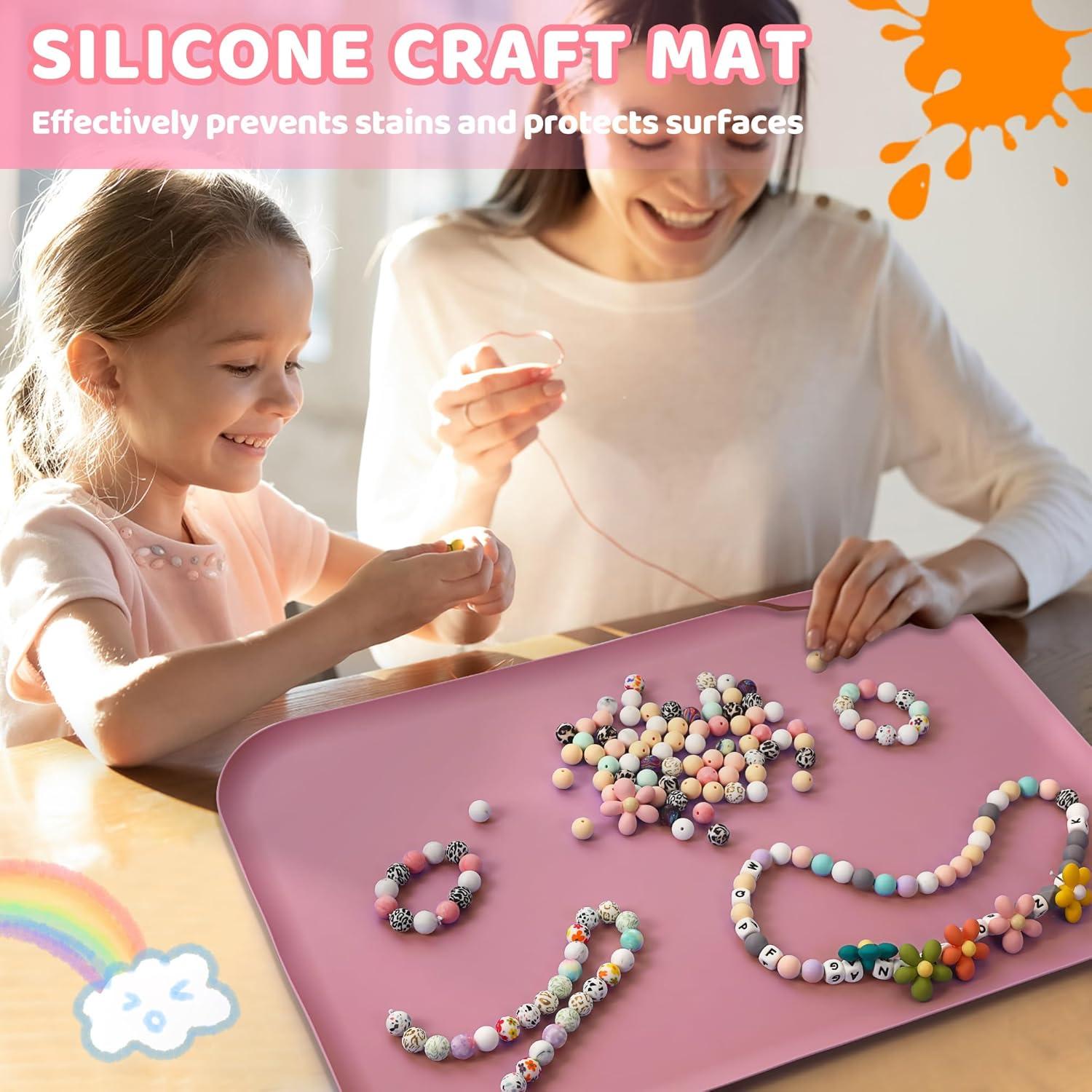 Alfombrilla de Silicona AtMini 61x40 cm Rosa para Manualidades