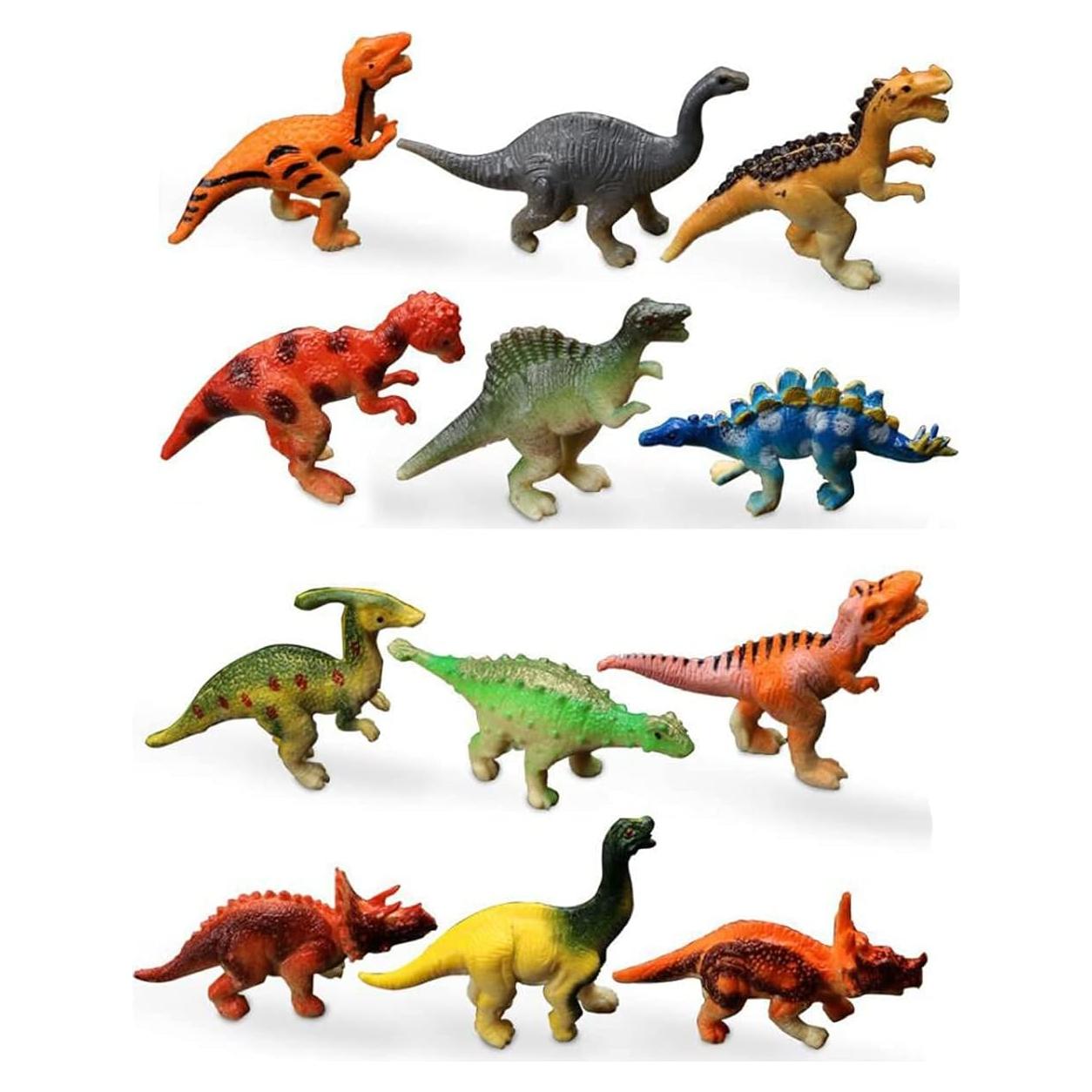 Figuras de Dinosaurios HAPTIME, Miniaturas 12 Piezas 5 cm