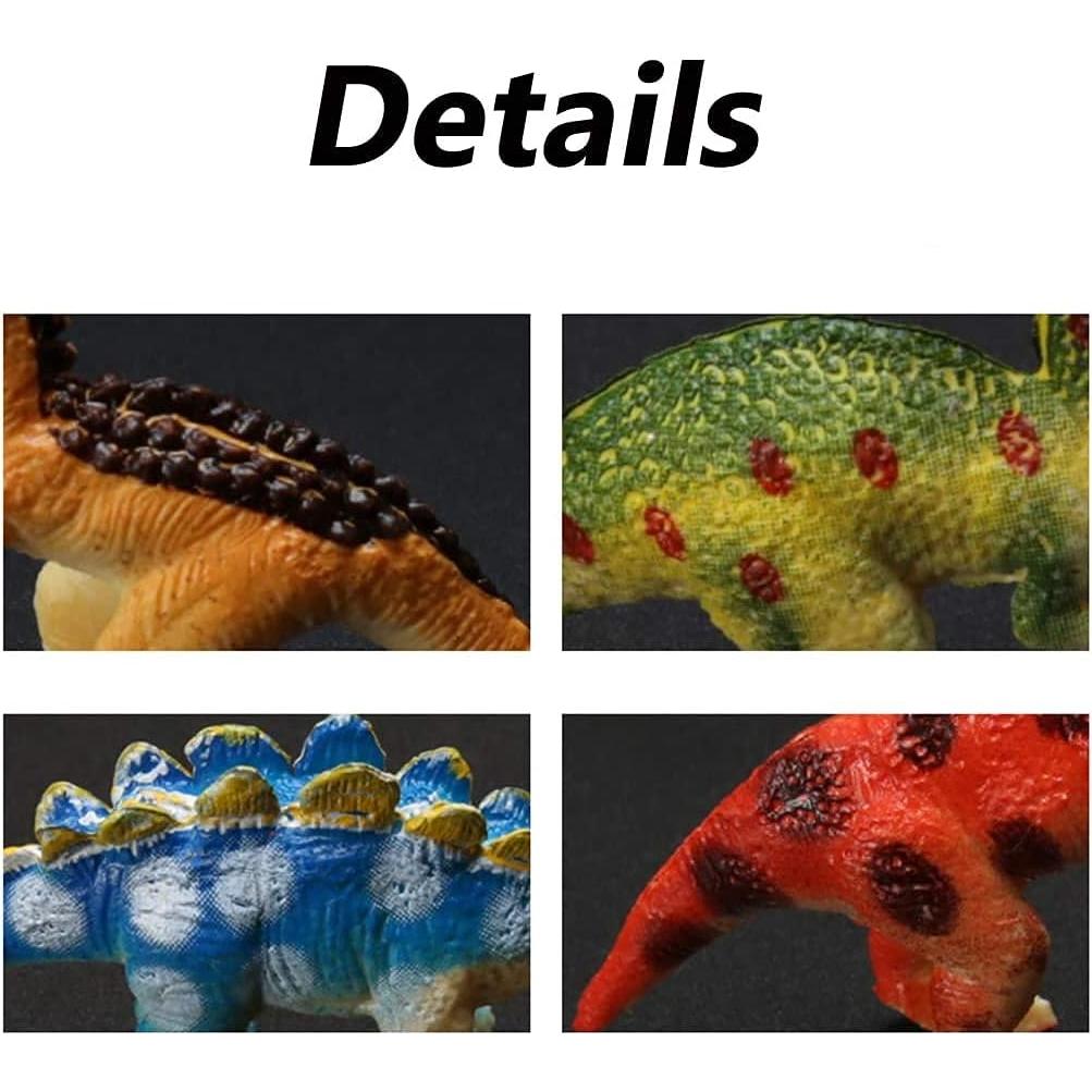 Figuras de Dinosaurios HAPTIME, Miniaturas 12 Piezas 5 cm