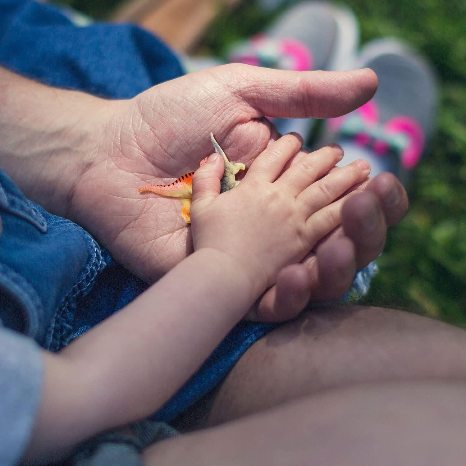 Figuras de Dinosaurios HAPTIME, Miniaturas 12 Piezas 5 cm