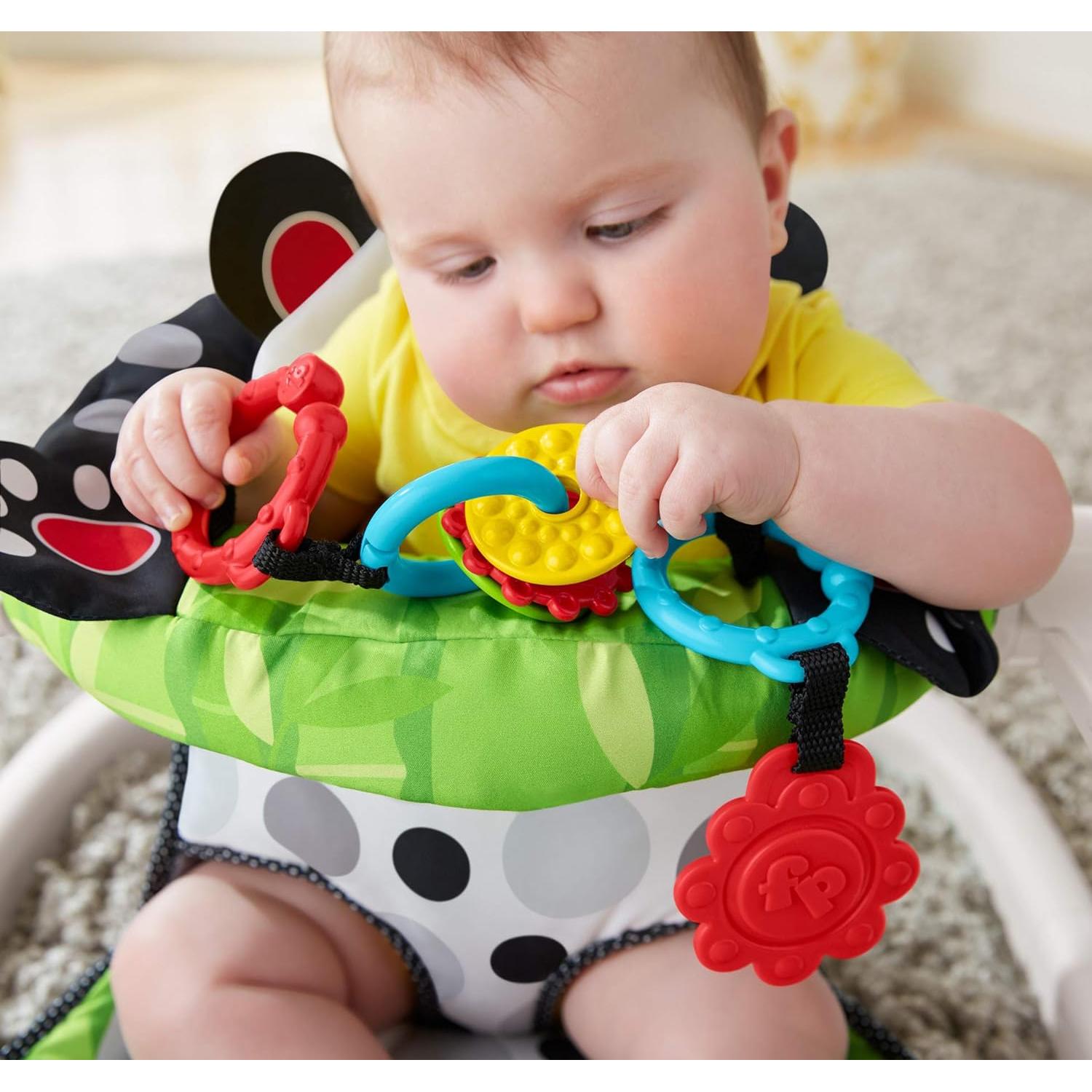 Silla Portátil Bebés Fisher-Price Panda con Juguetes
