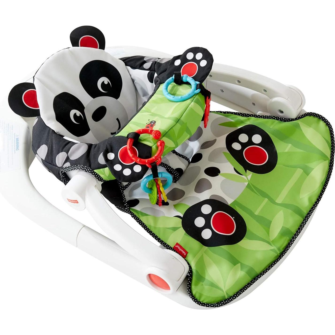 Silla Portátil Bebés Fisher-Price Panda con Juguetes