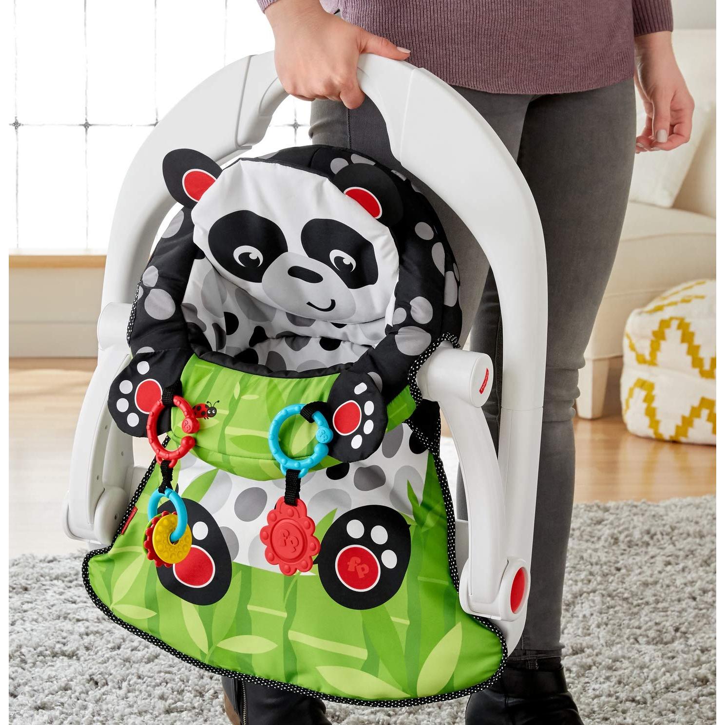 Silla Portátil Bebés Fisher-Price Panda con Juguetes