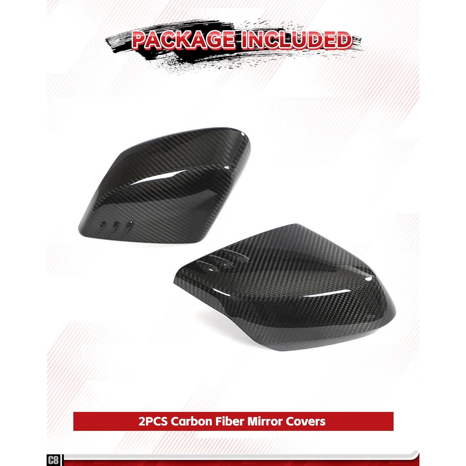 Cubiertas de Espejo de Fibra de Carbono etesan C1653 para Corvette C8 2020-2025