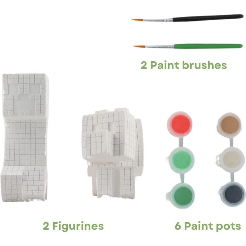 Conjunto de Pintura Minecraft Diseños Innovadores 2 Figuras
