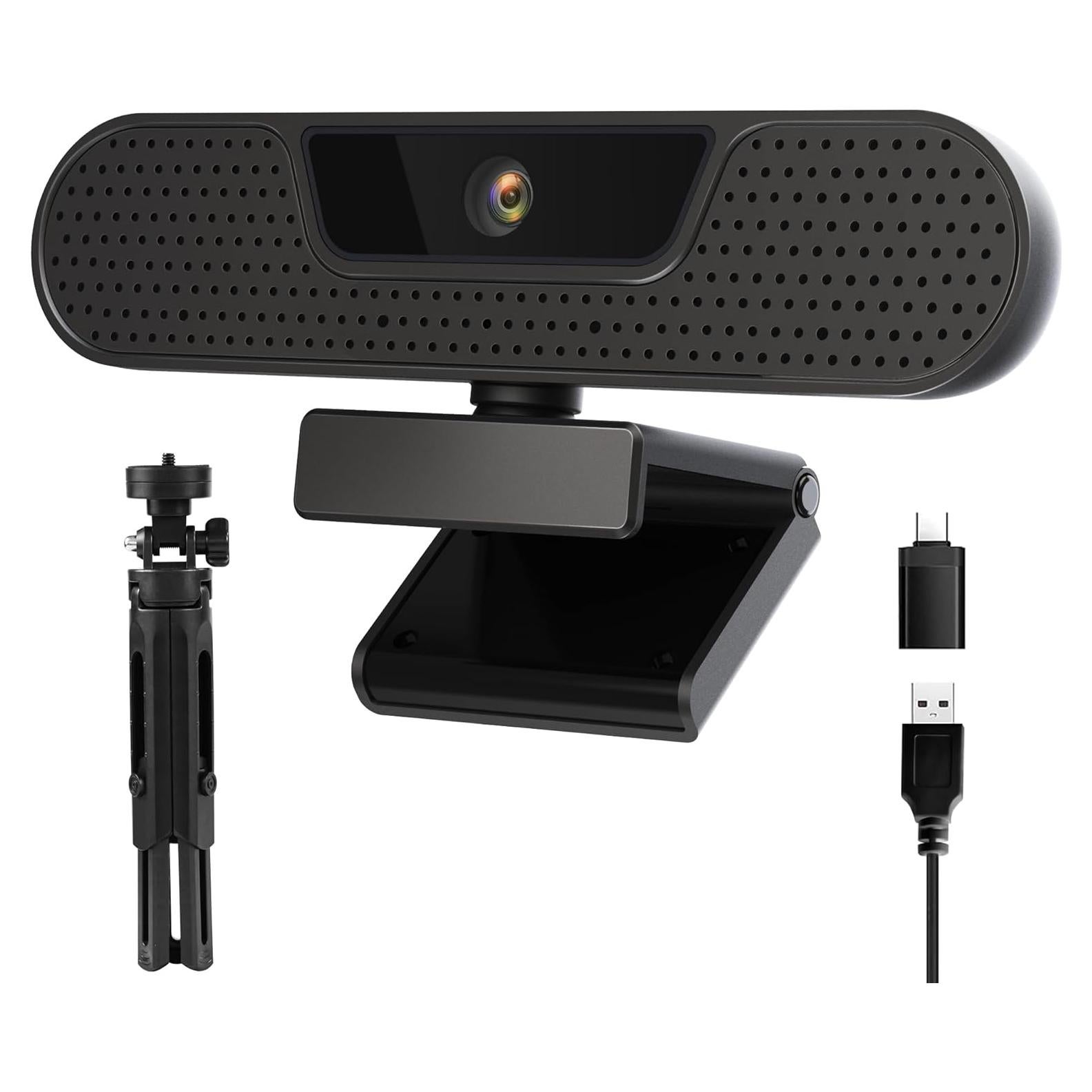 Cámara Web 4K VIZOLINK W8GS con 4 Micrófonos y Trípode