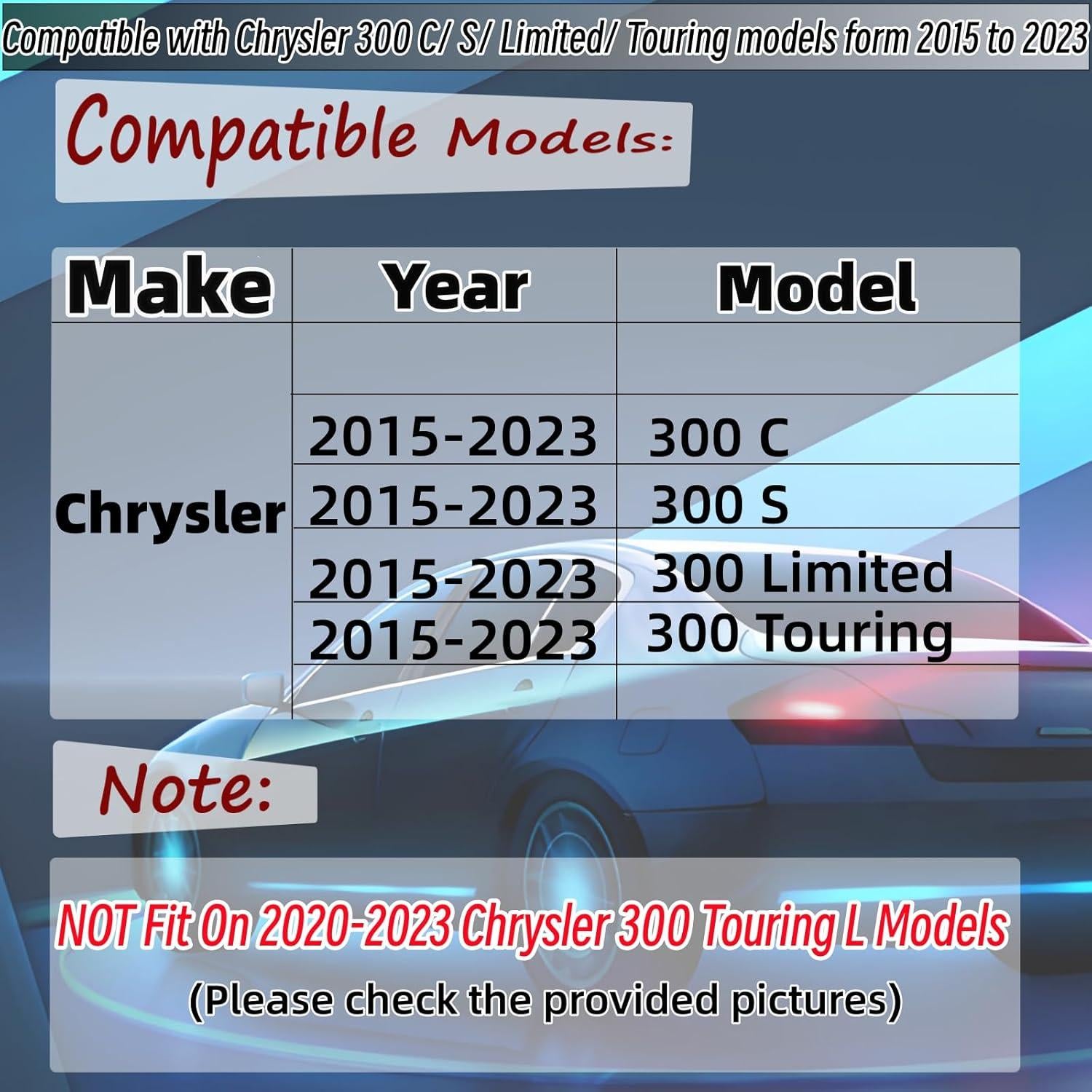 Divisor de Labio Frontal NEESPOC para Chrysler 300 2015-2023