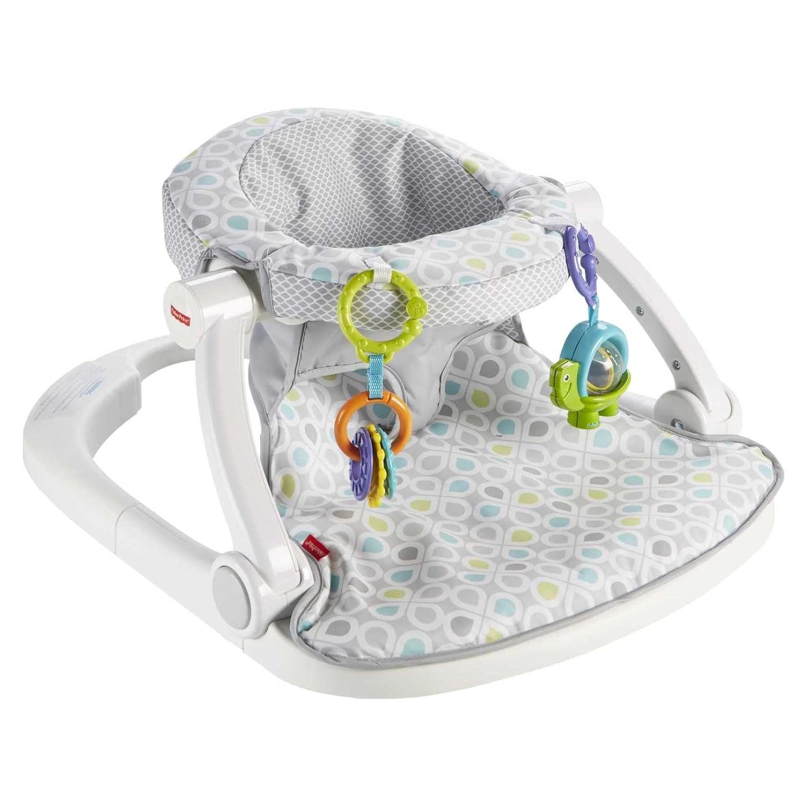 Silla de Piso Portátil Fisher-Price Sit-Me-Up con Juguetes