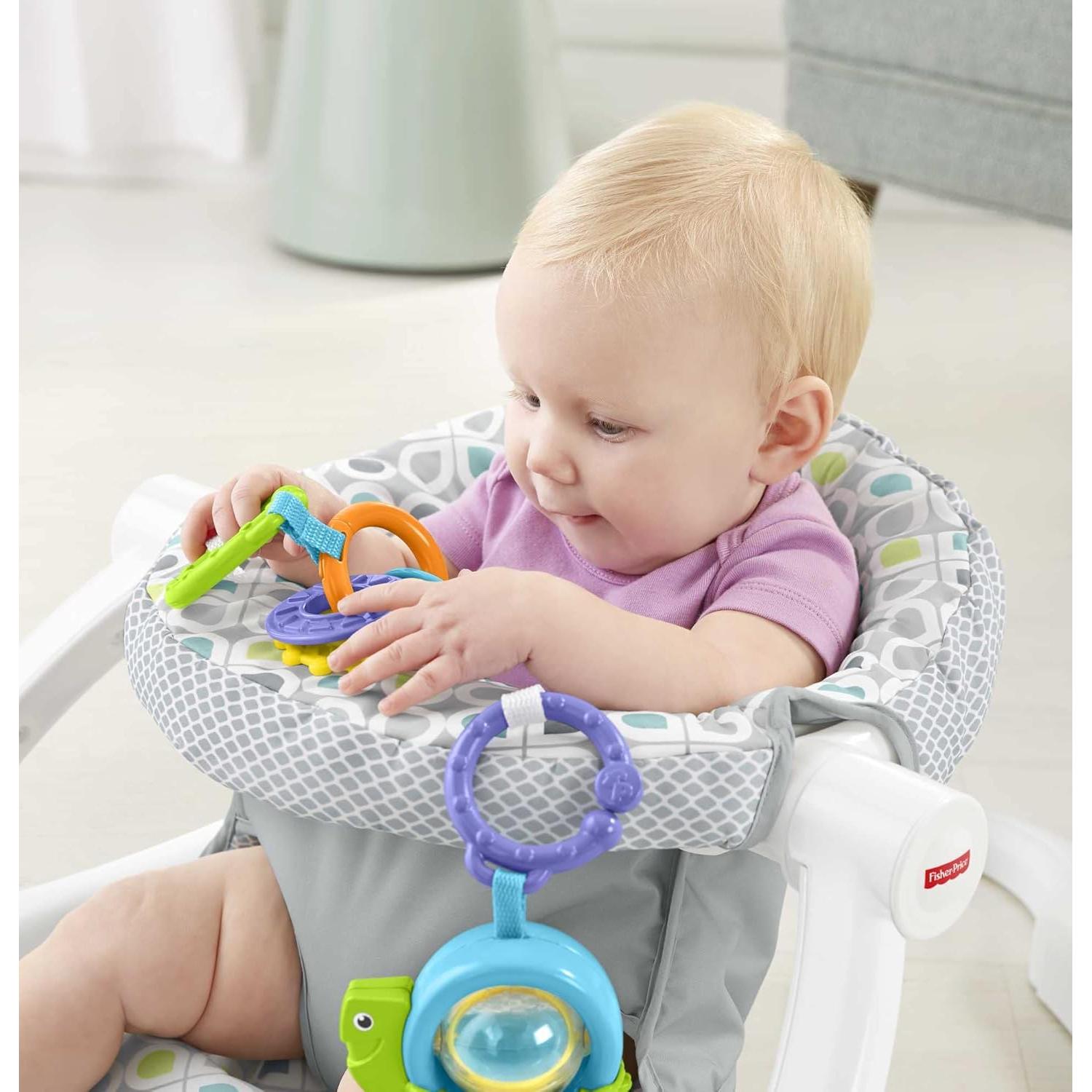 Silla de Piso Portátil Fisher-Price Sit-Me-Up con Juguetes