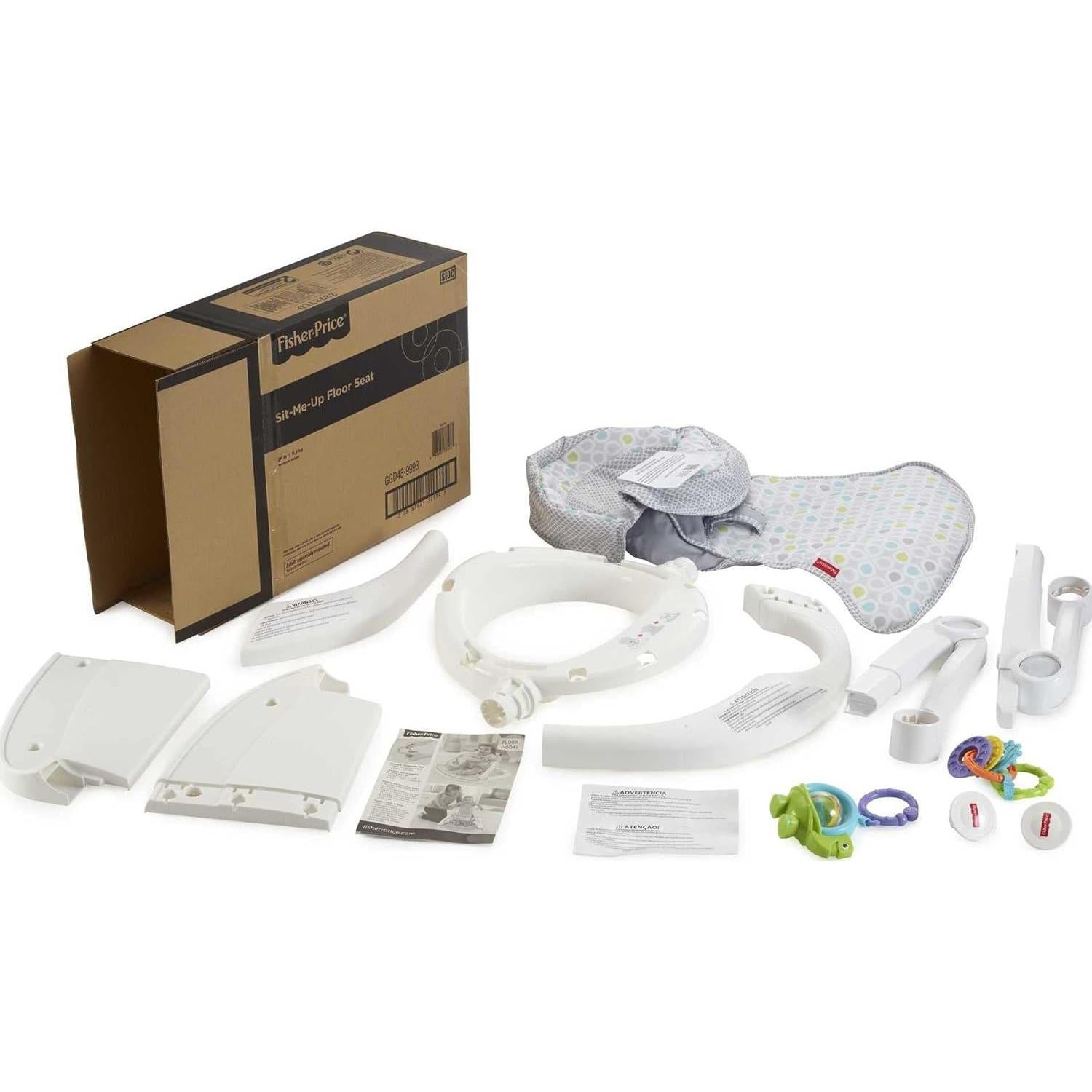 Silla de Piso Portátil Fisher-Price Sit-Me-Up con Juguetes