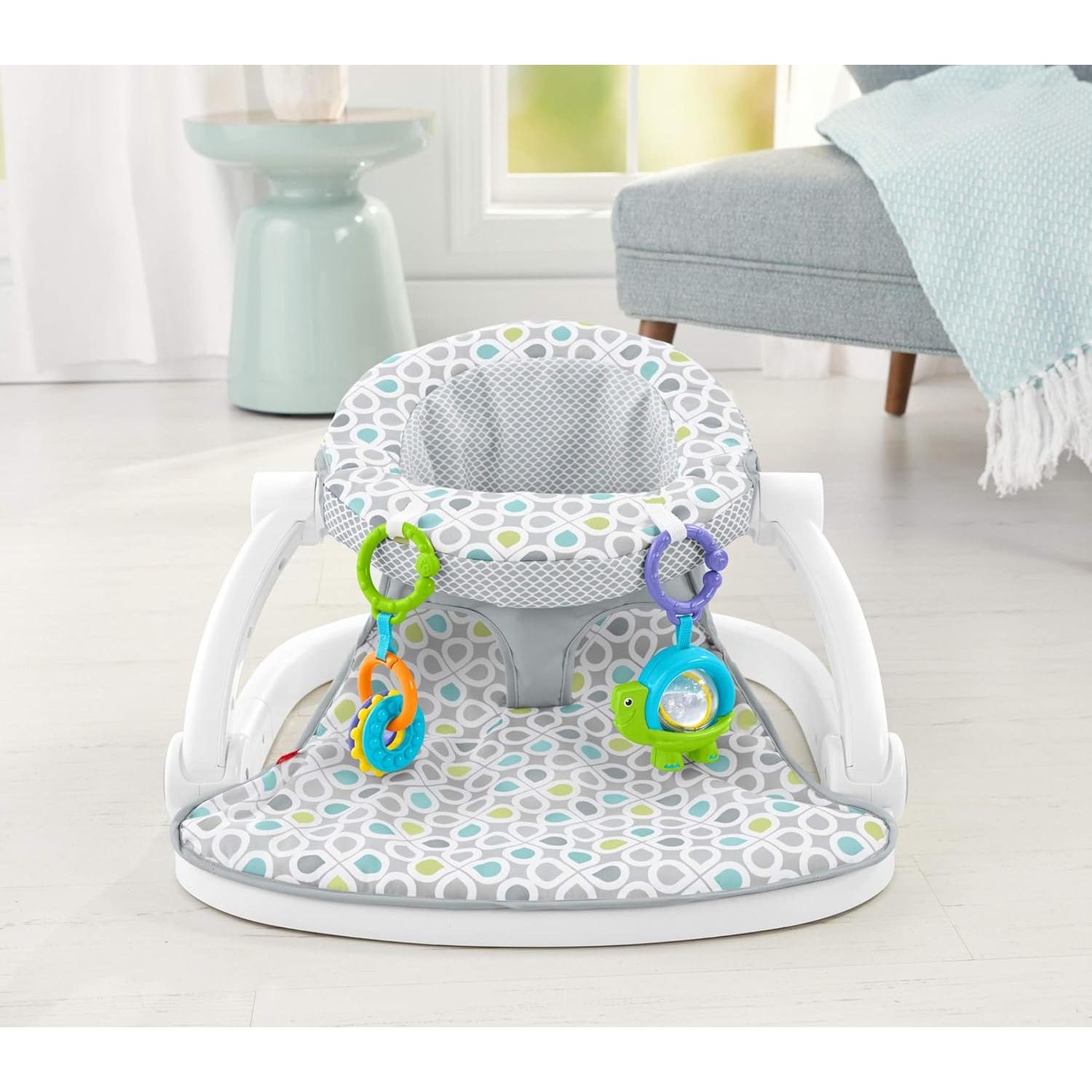 Silla de Piso Portátil Fisher-Price Sit-Me-Up con Juguetes