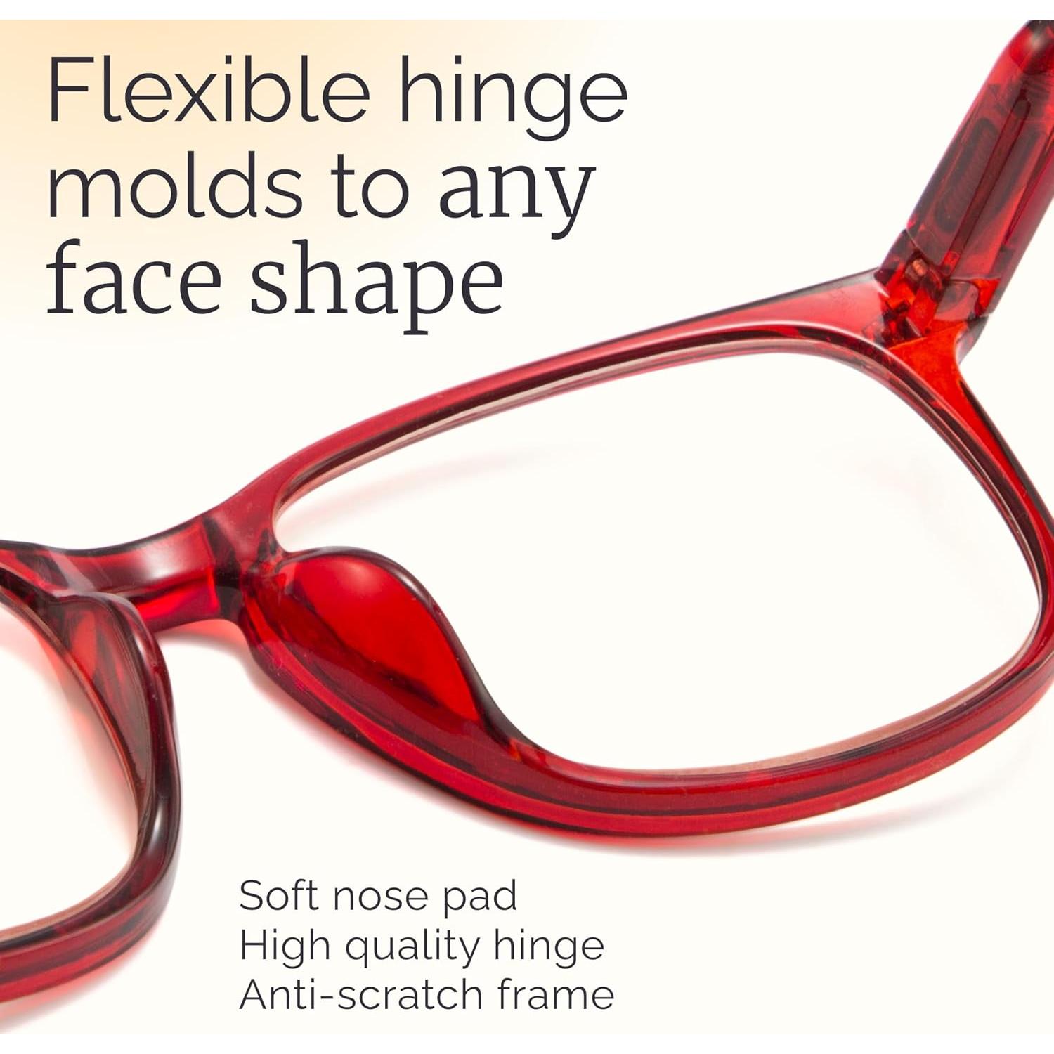 Gafas de lectura CCVOO 5 pares luz azul unisex 1.0 a 2.75