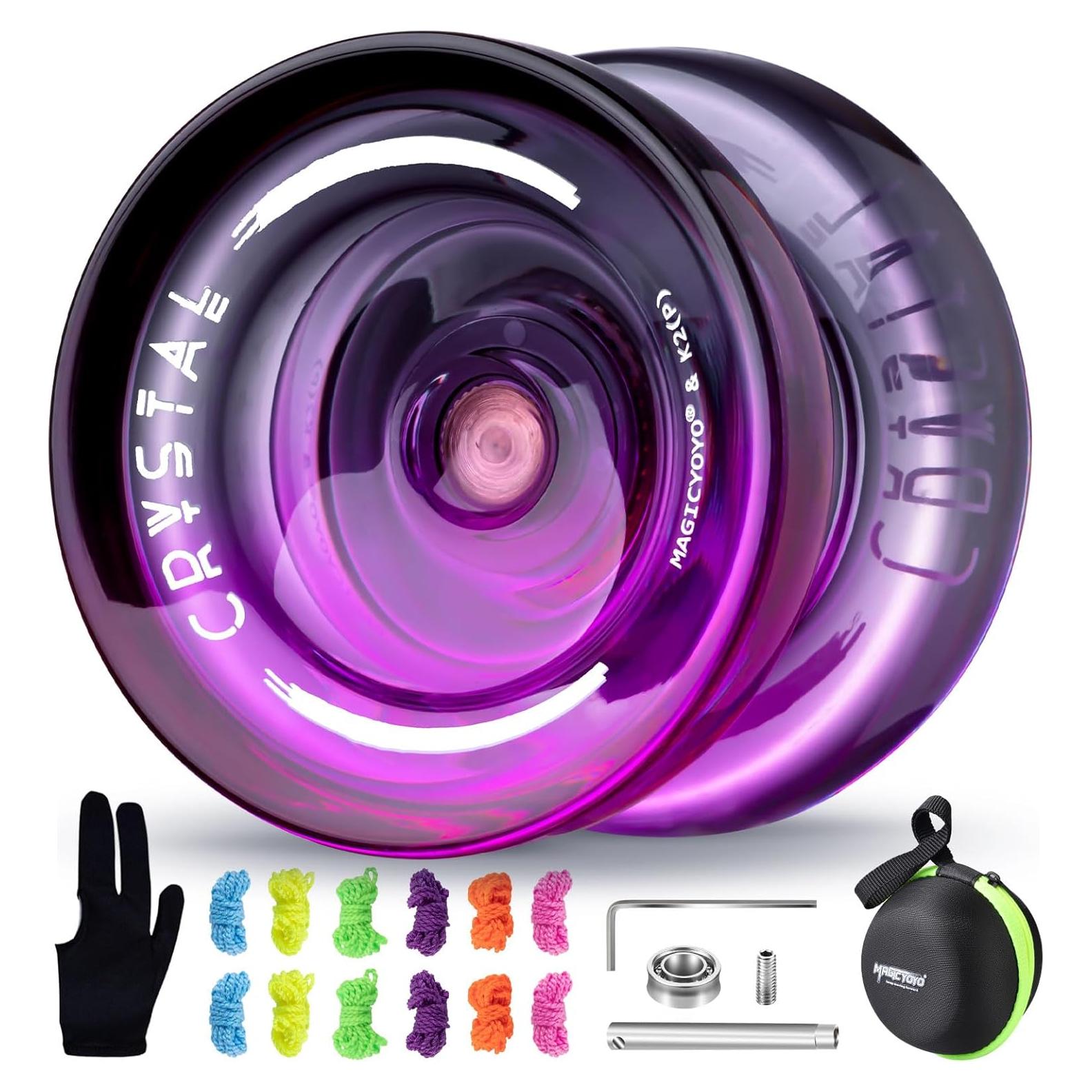 Yoyo Profesional MAGICYOYO K2 Cristal Negro Púrpura