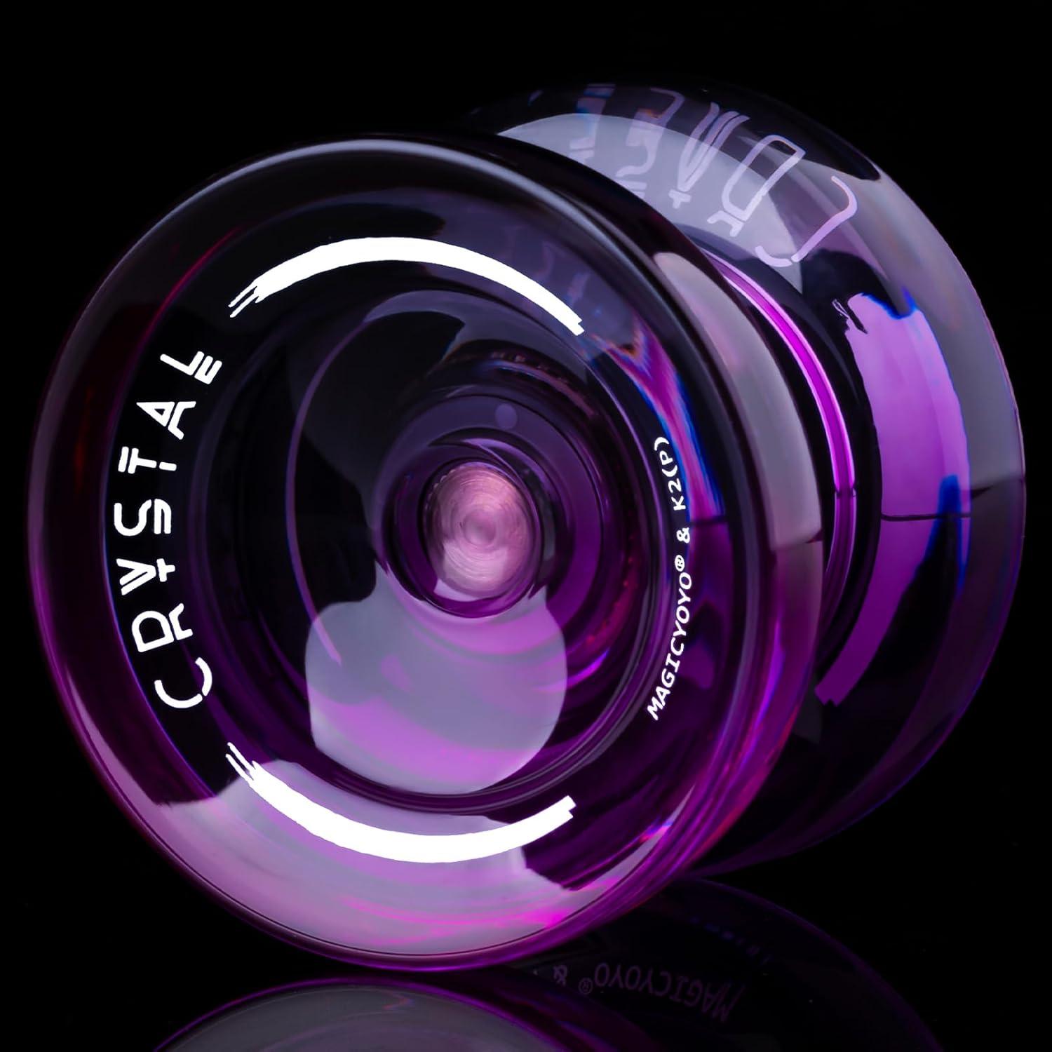 Yoyo Profesional MAGICYOYO K2 Cristal Negro Púrpura
