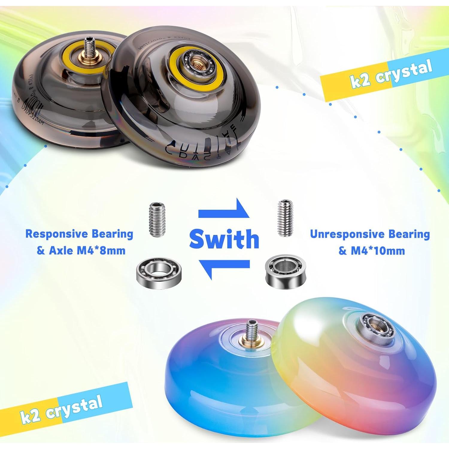 Yoyo MAGICYOYO K2 Cristal Paquete 2 Niños y Adultos