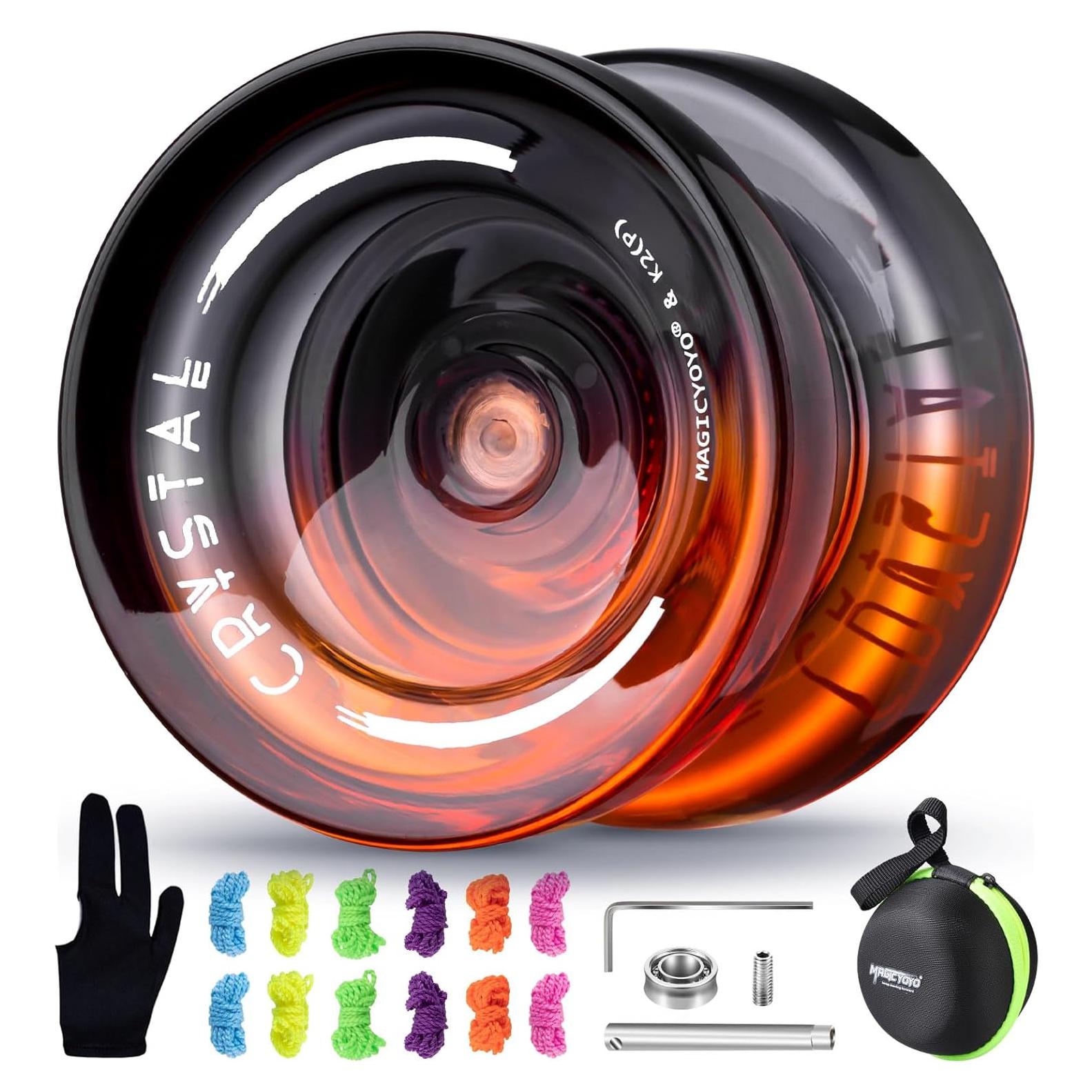 Yoyo MAGICYOYO K2 Cristal Negro Naranja para Niños y Adultos