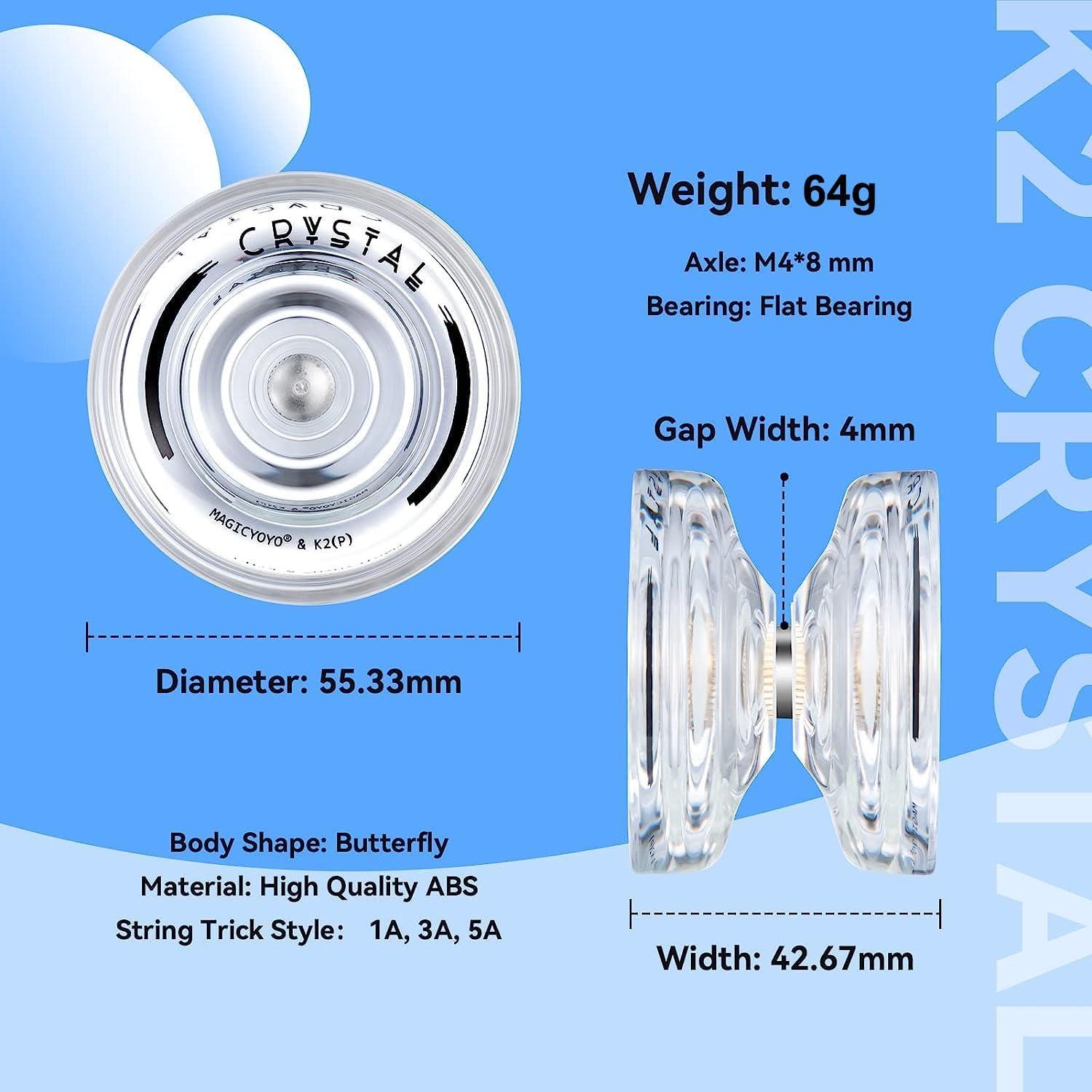 Yoyo MAGICYOYO K2 Cristal Blanco para Niños y Adultos