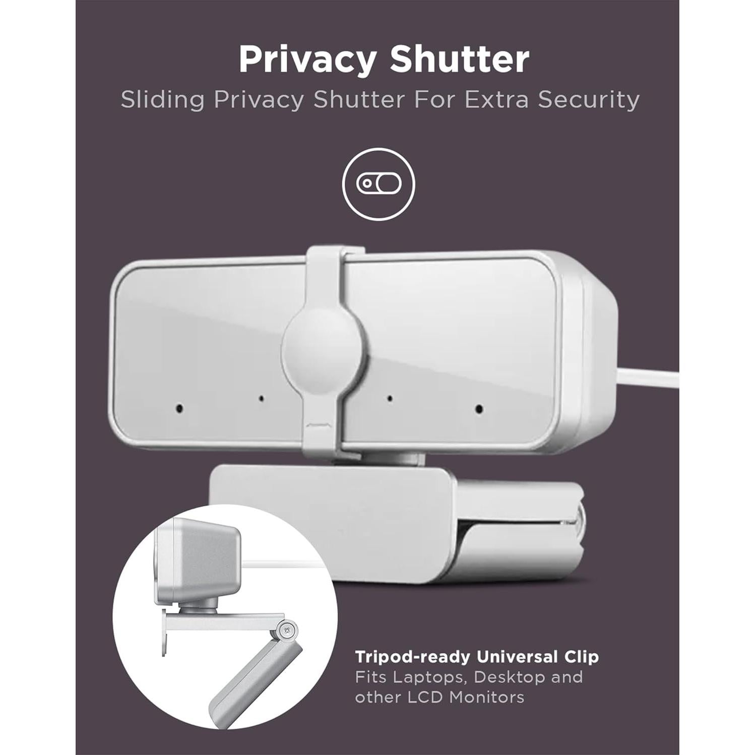 Cámara Web Lenovo 300 FHD 1080p con Micrófonos Duales