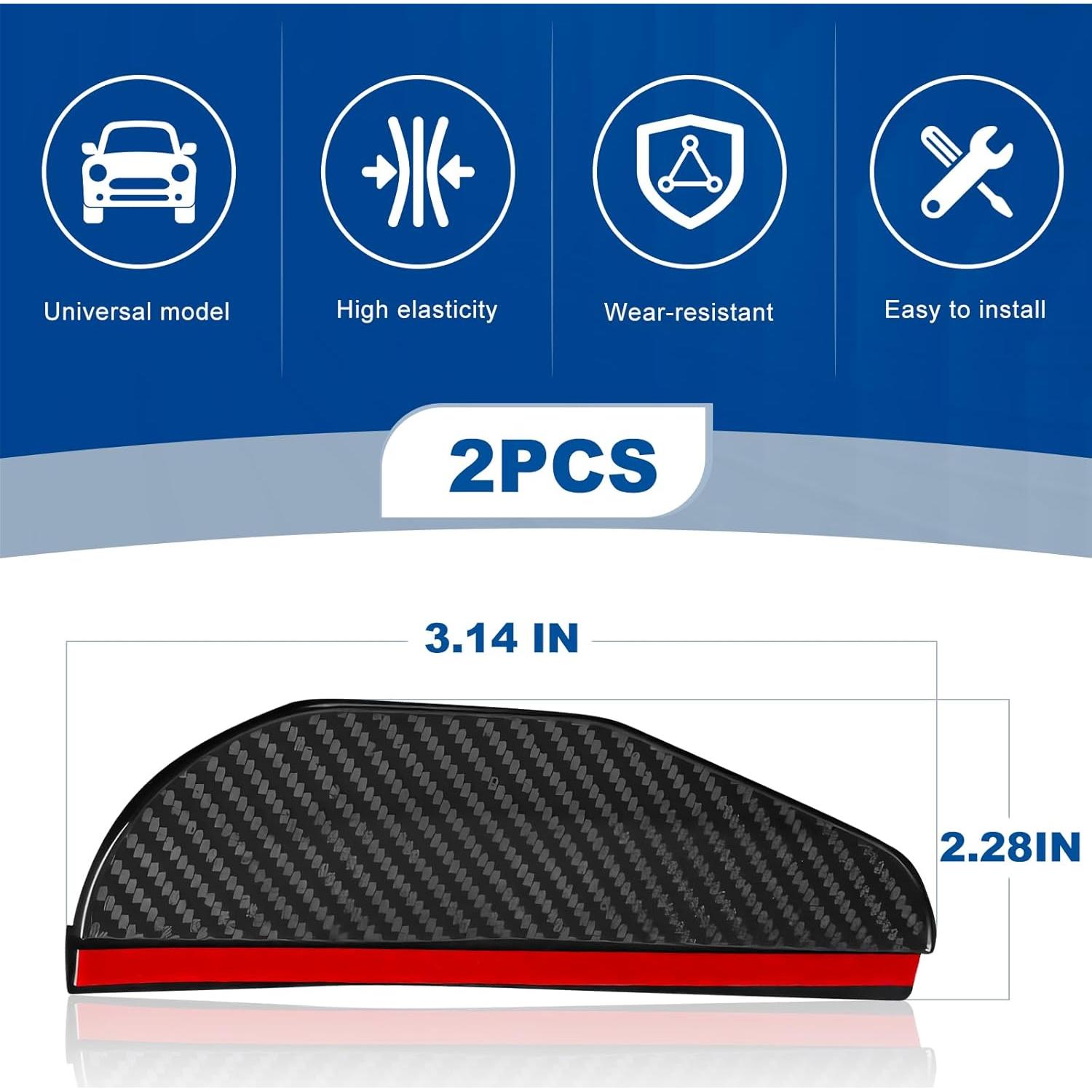Protectores de Lluvia para Espejos de Auto SOMUCH - Fibra de Carbono