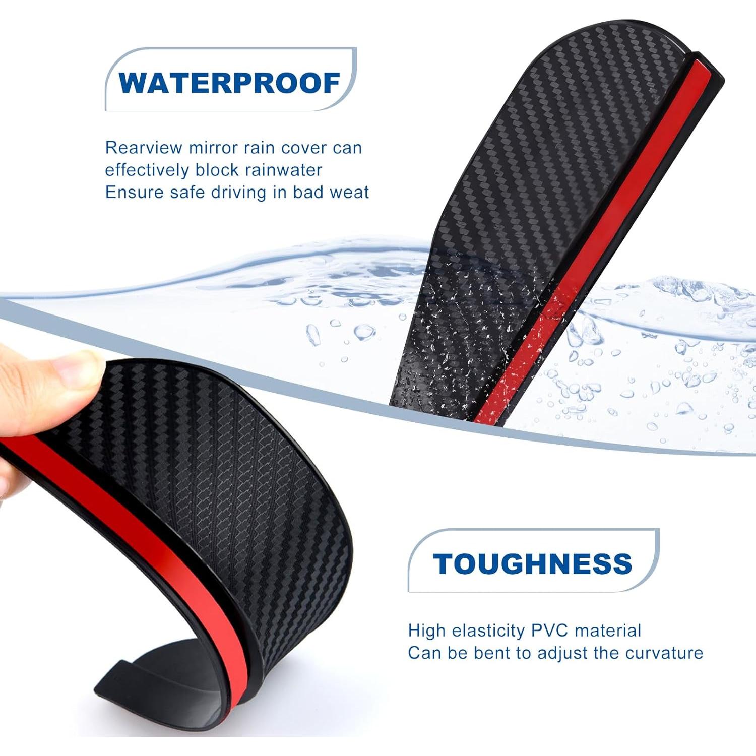 Protectores de Lluvia para Espejos de Auto SOMUCH - Fibra de Carbono