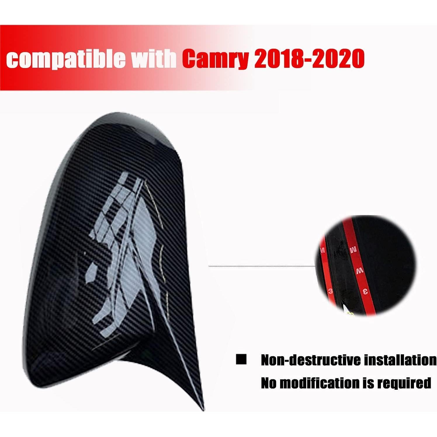 Cubierta Espejo Lateral INUBOXES Fibra Carbono Toyota Camry 2018-2021