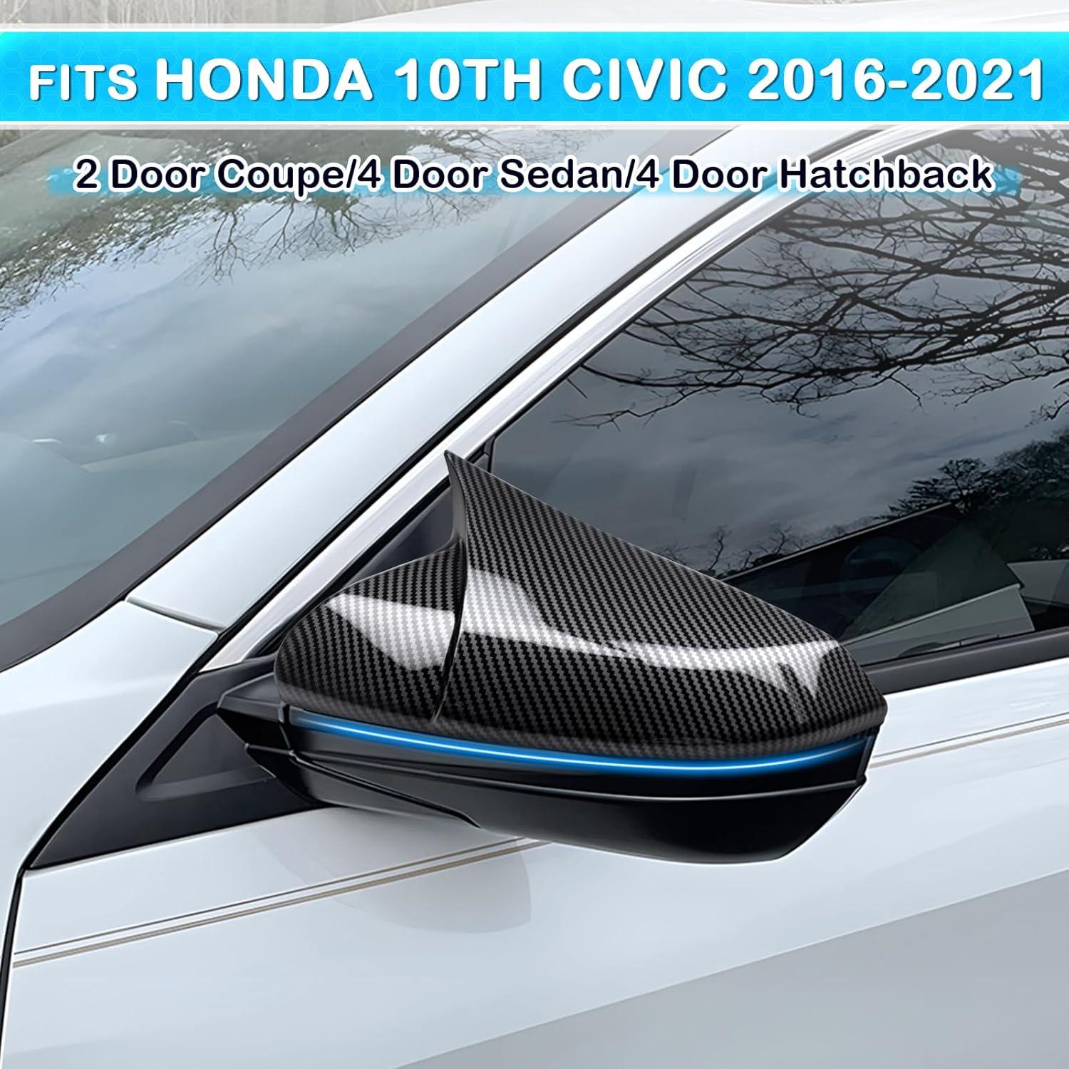 Cubierta Espejo Retrovisor Lateral Honda Civic 10ª 2016-2021 Fibra Carbono