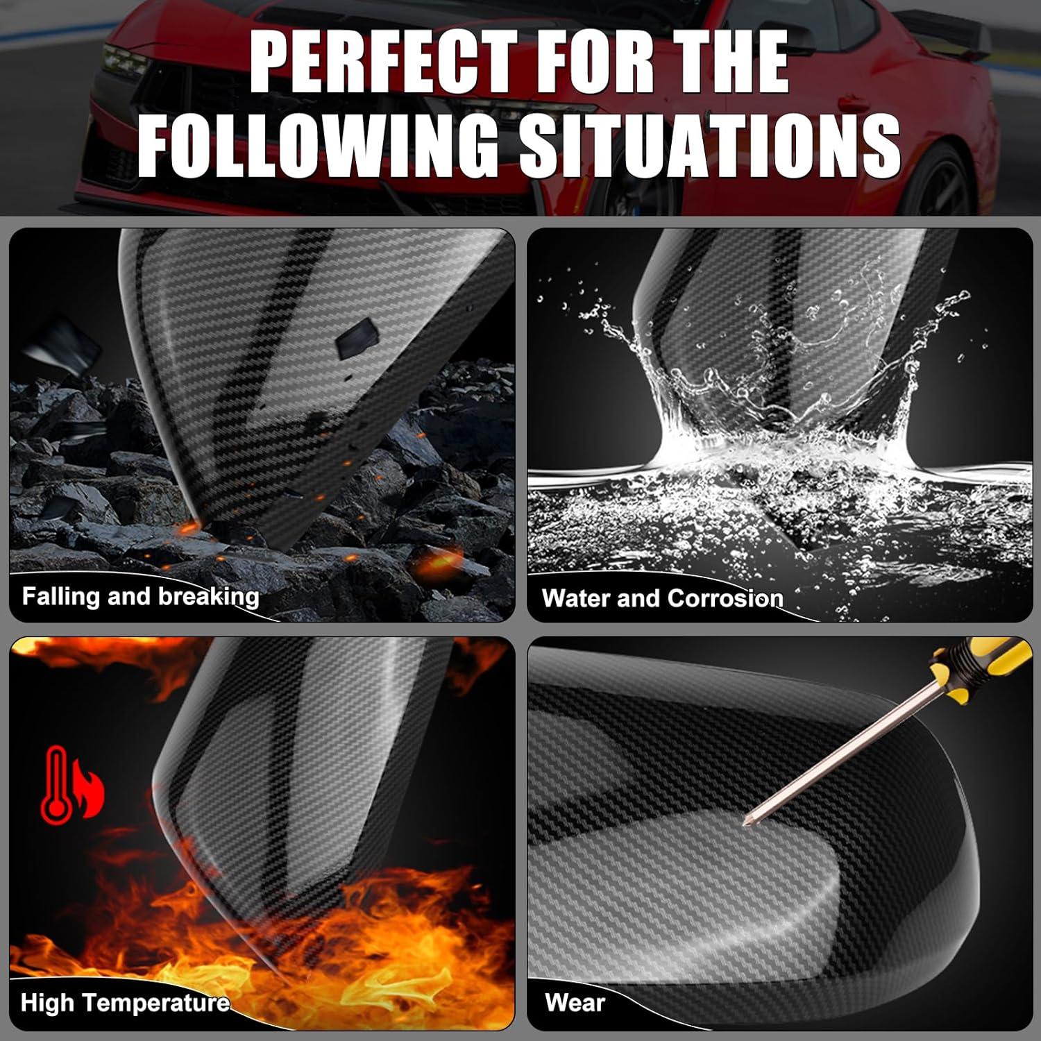 Cubiertas de Espejo Sportuli Fibra de Carbono Ford Mustang 2015-2024