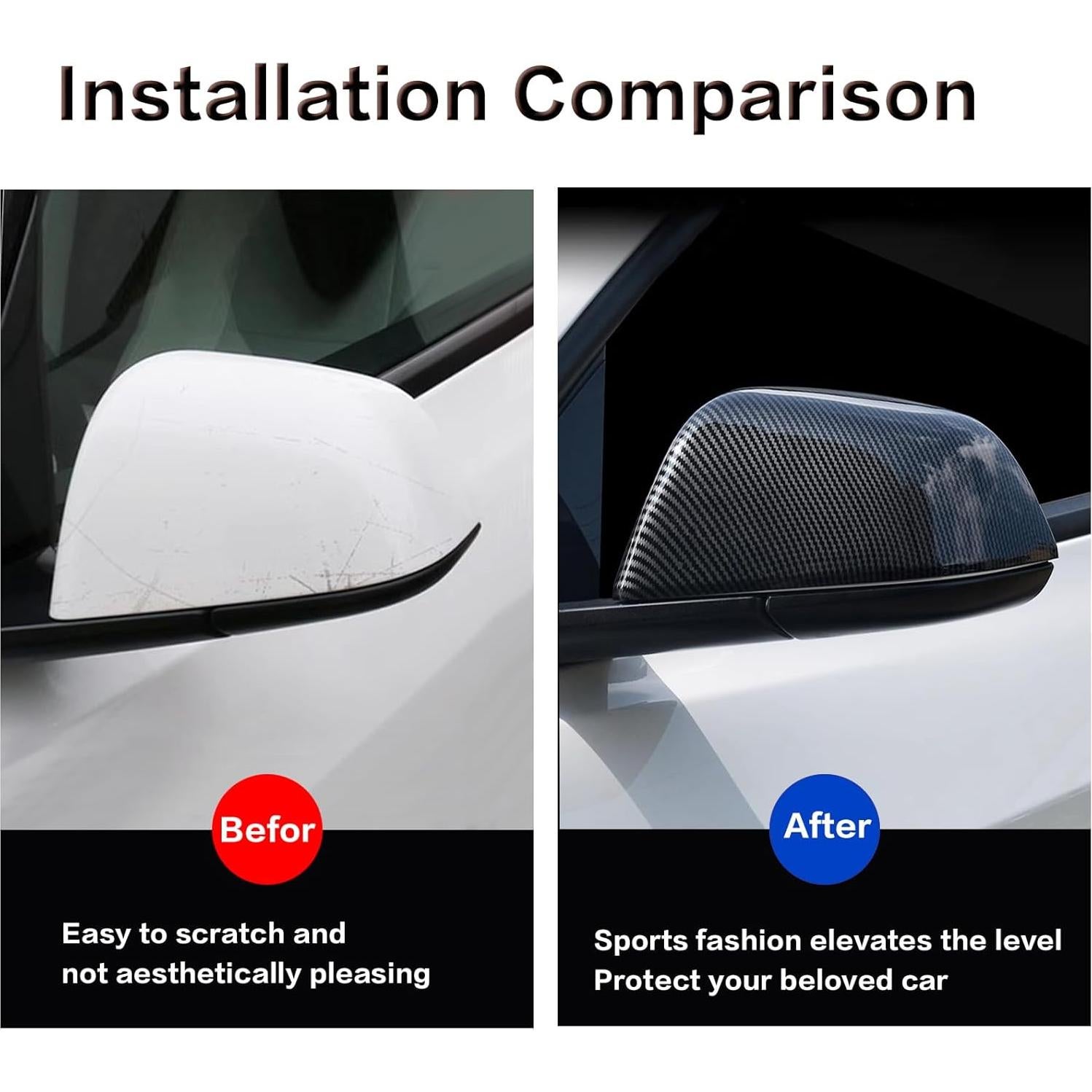 Cubierta Espejo Retrovisor Tesla Model 3 2017-2025 SXunacou