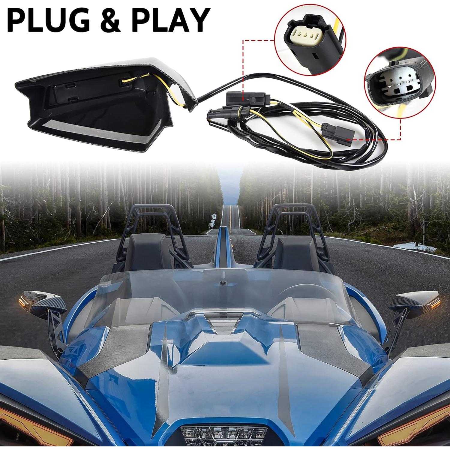 Cubierta Espejo Retrovisor Lateral LDETXY para Slingshot 2015-2023