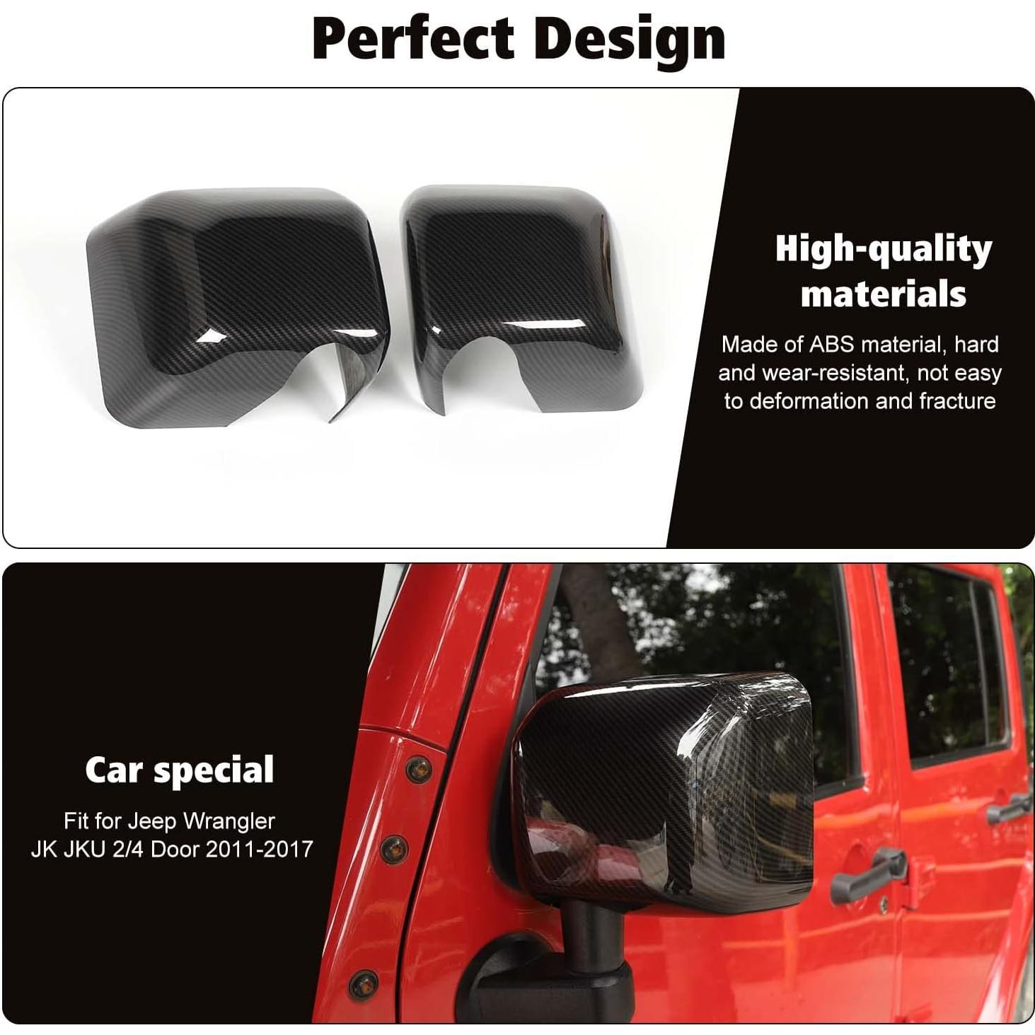 Cubierta de Espejo Retrovisor RT-TCZ para Jeep Wrangler 2007-2017