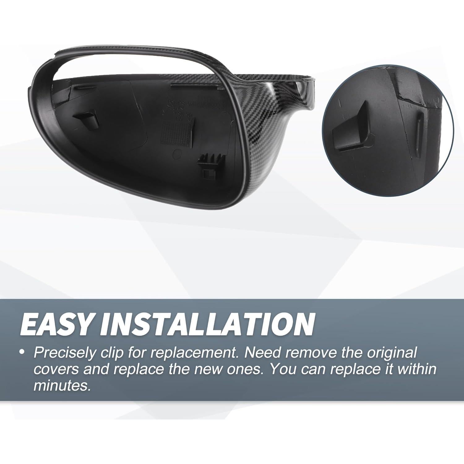 Cubiertas de Espejo Retrovisor Lateral X AUTOHAUX para Volkswagen