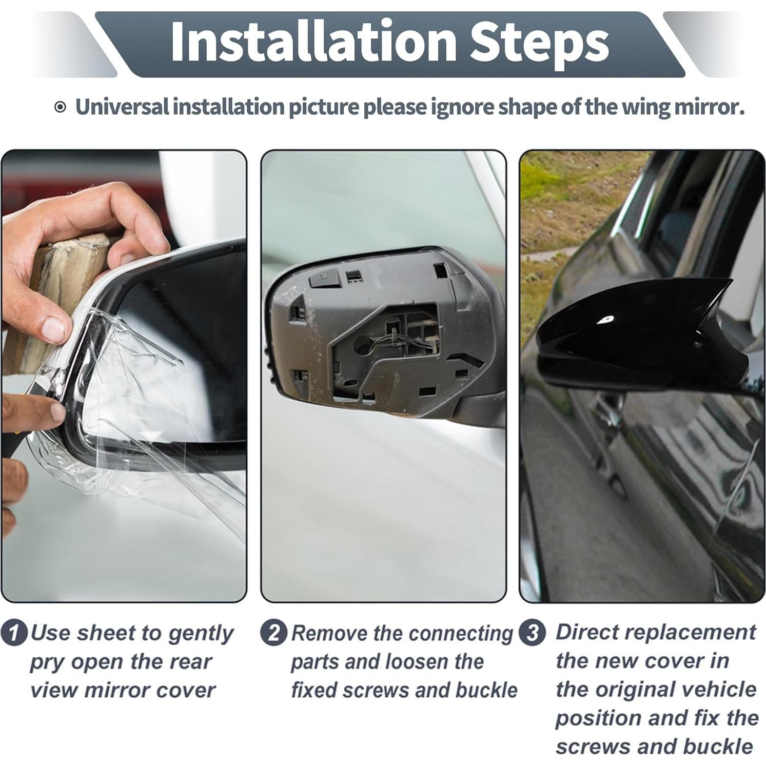 Cubiertas de Espejo Retrovisor Lateral X AUTOHAUX para Volkswagen