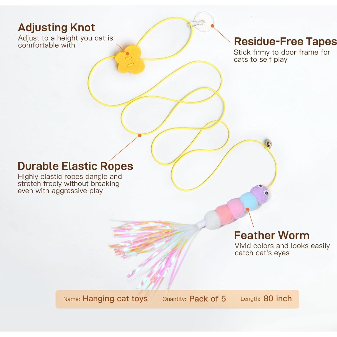 Juguetes Interactivos para Gatos Potaroma 5 Pcs Ajustables